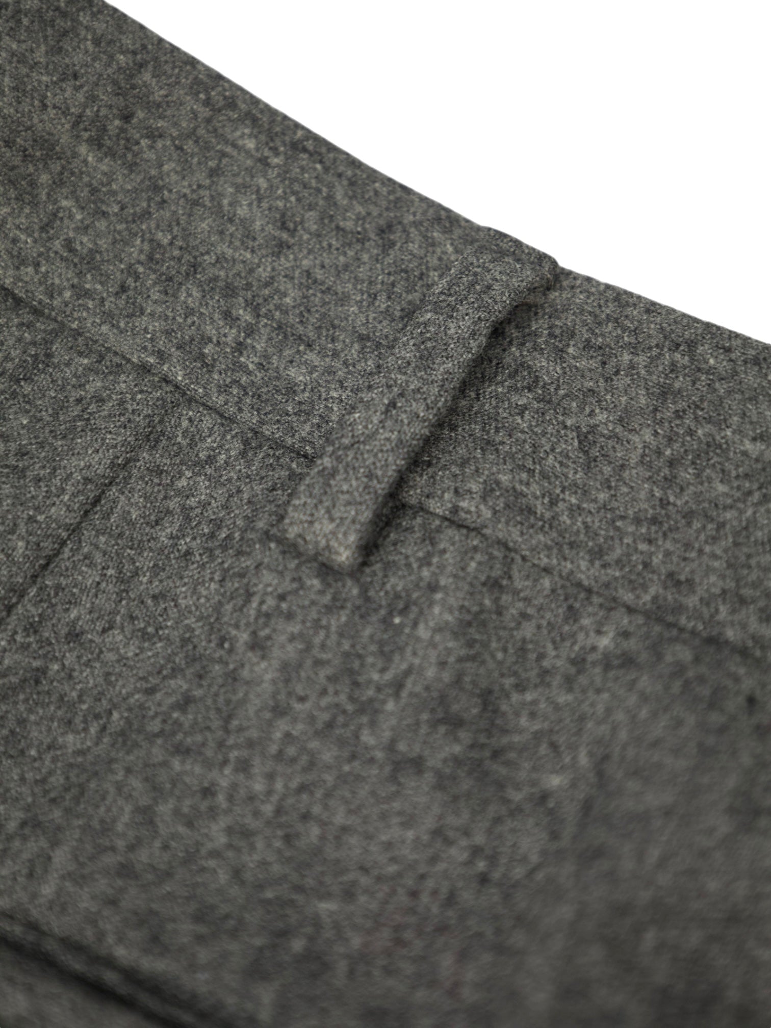 Canali Light Grey Classic Flannel Woollen Trousers