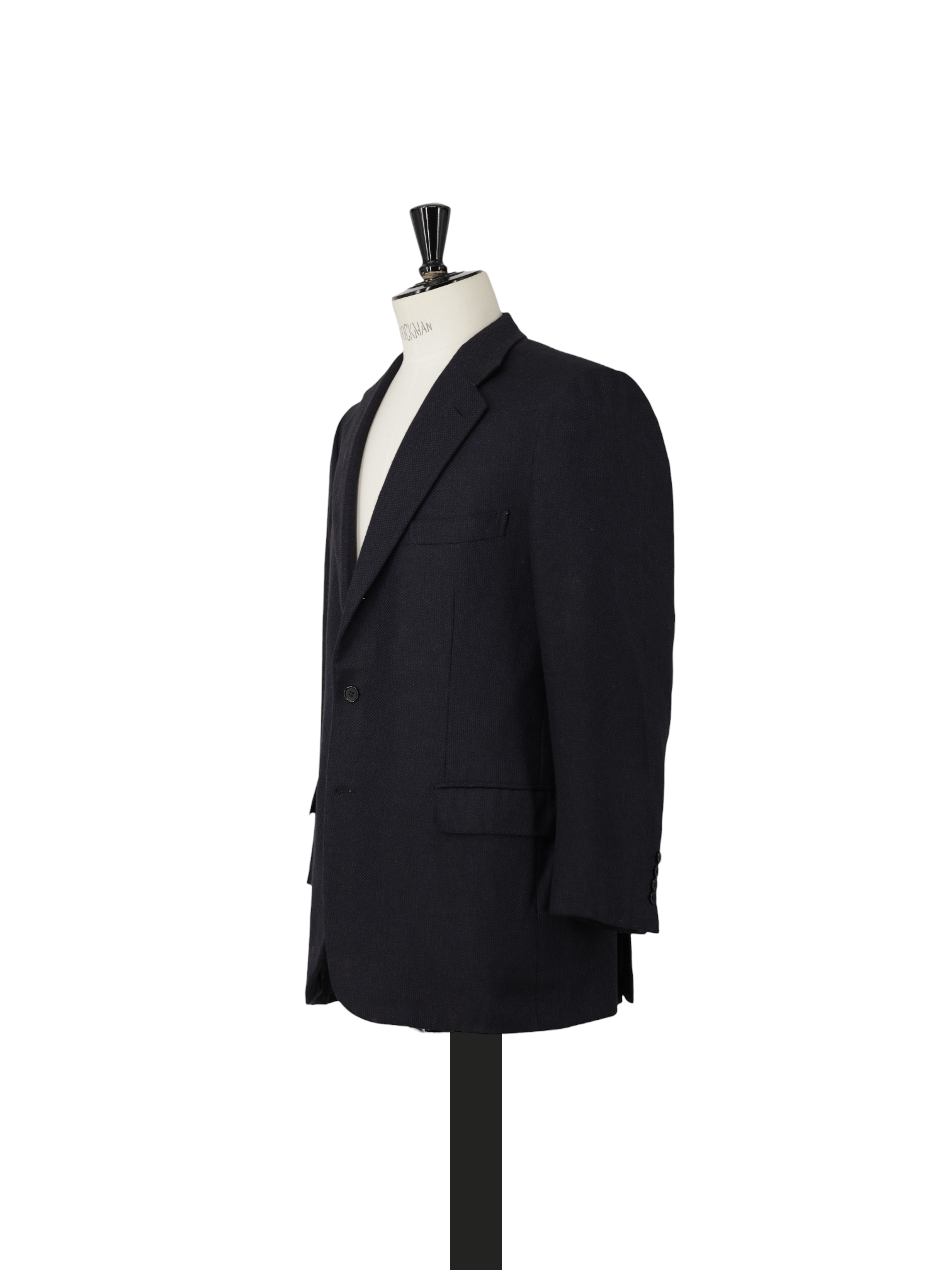 Brioni Navy Silk & Cashmere Micro-Pattern Palatino Jacket