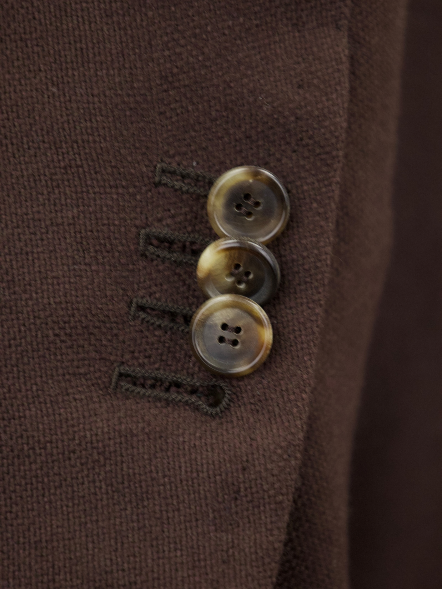 Cesare Attolini Castagne Brown Wool & Cashmere Twill Jacket