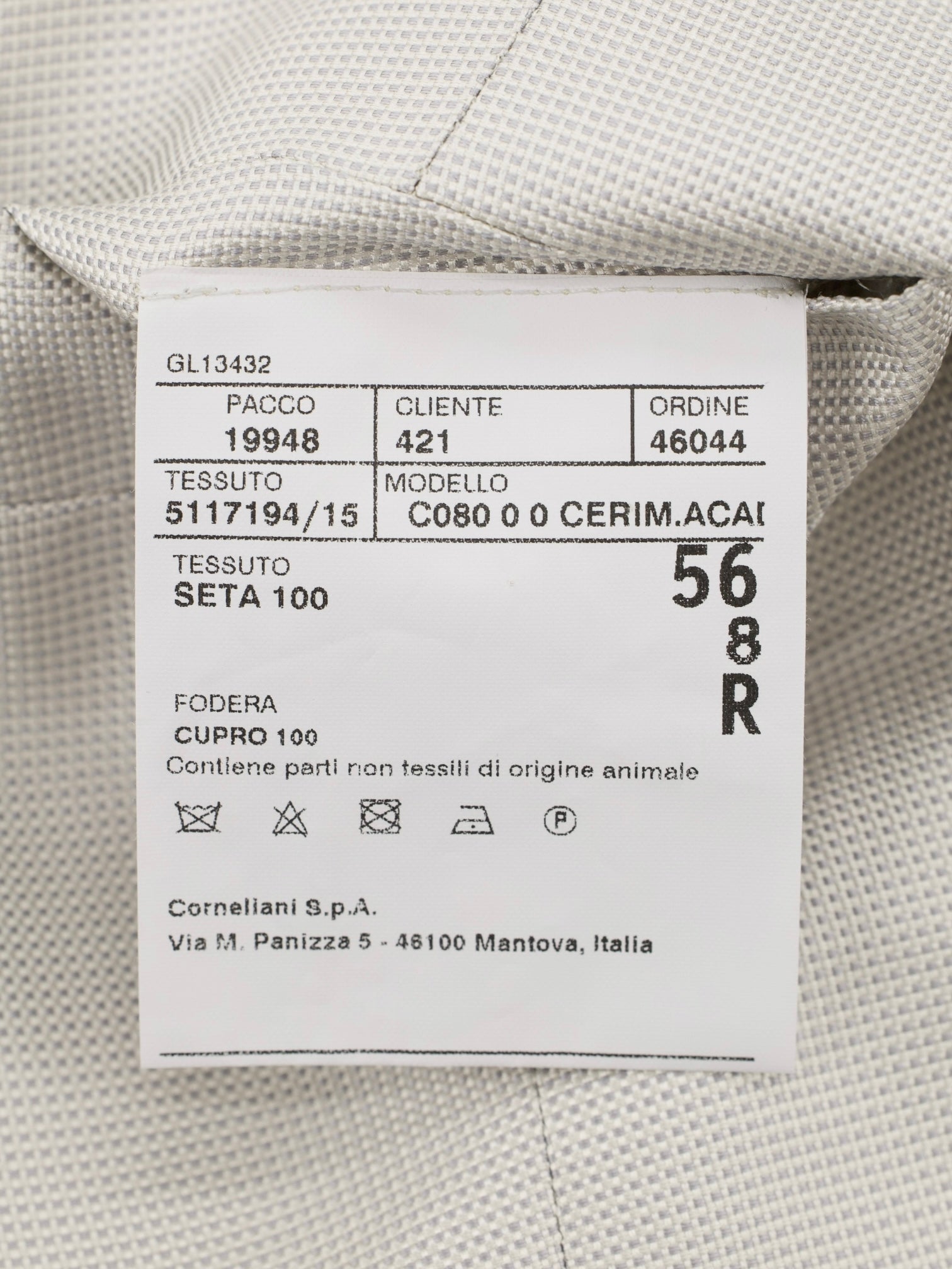 Corneliani Light Grey Pure-Silk Ceremonial Pinpoint Waistcoat
