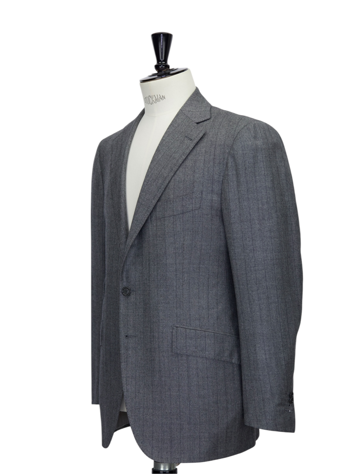 Cesare Attolini Grey Super 150's & Cashmere Pinstripe Winter Suit