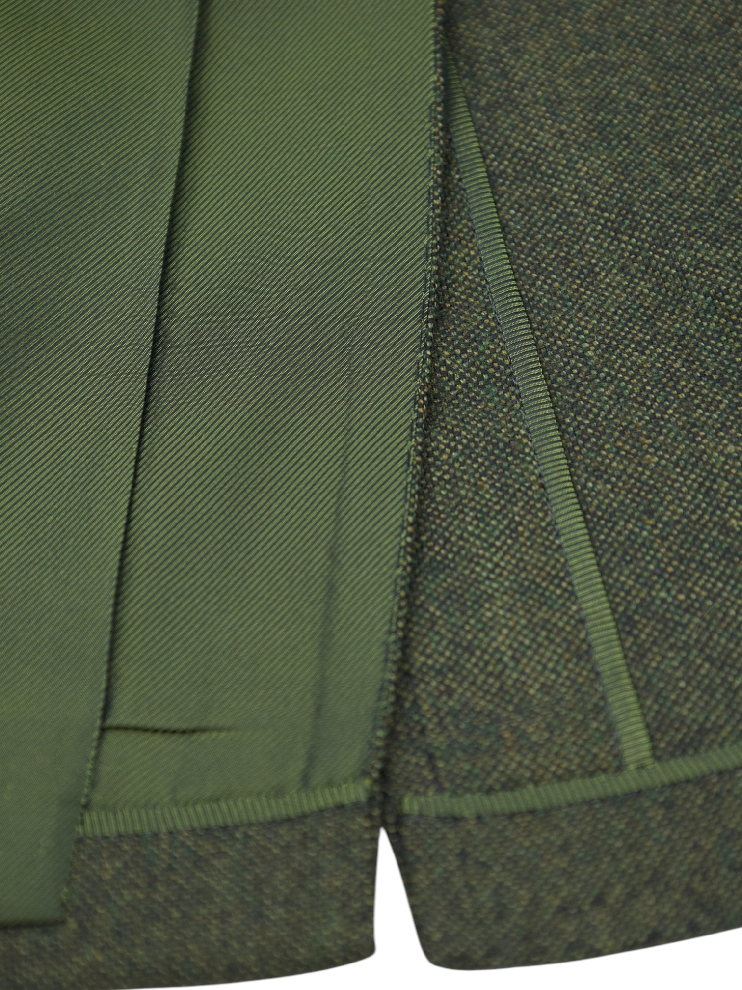 Cesare Attolini Dark Green Wool & Cashmere Micro-Structure Jacket