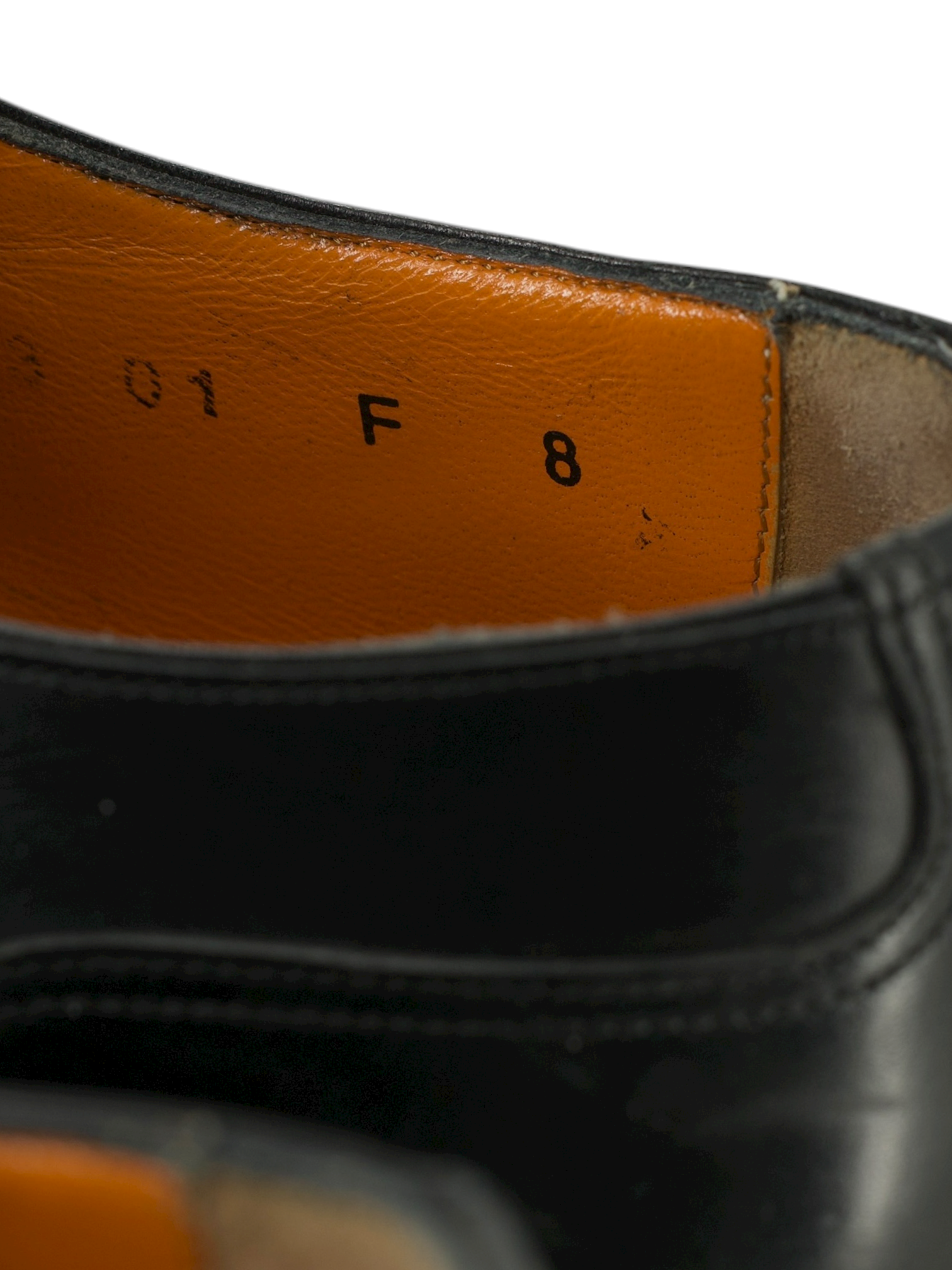 Santoni Black Calfleather Captoe Ofxord Lace-Ups