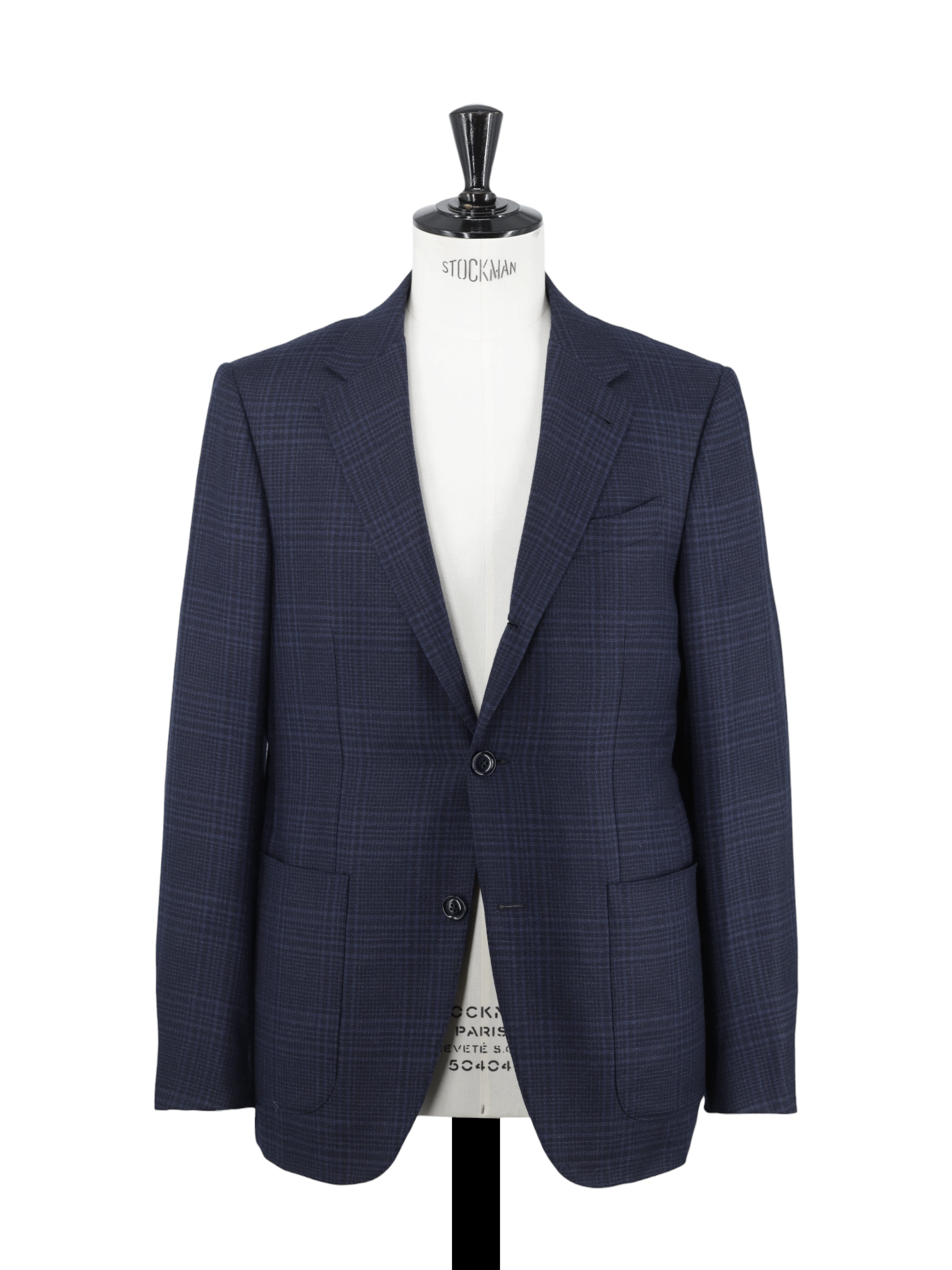 Ermenegildo Zegna Navy Trofeo-Light Wool Prince of Wales Milano Easy Jacket
