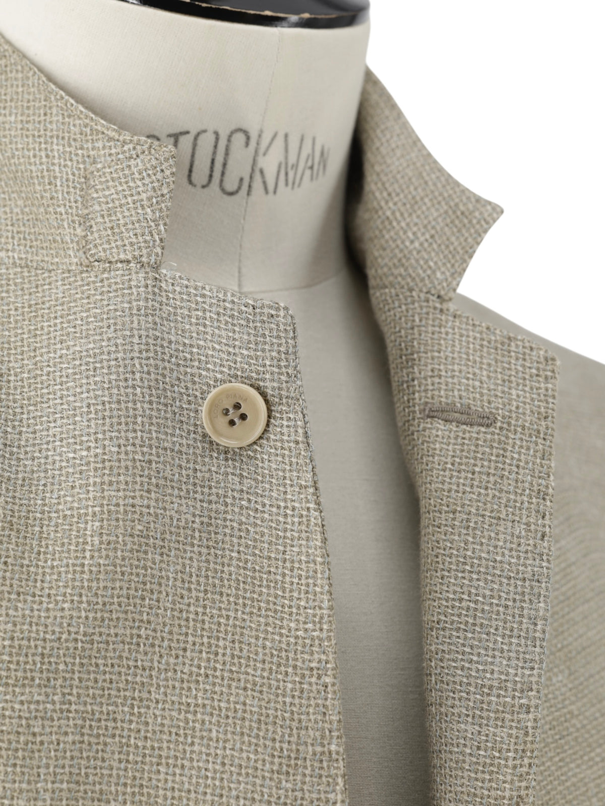 Loro Piana Pistache Green Wool, Silk & Linen Plain-Weave Jacket