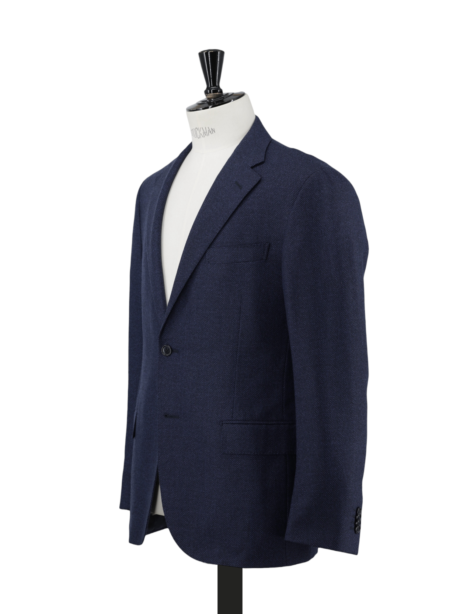 Corneliani Dark Blue Virgin-Wool Micro-Pattern Academy Jacket