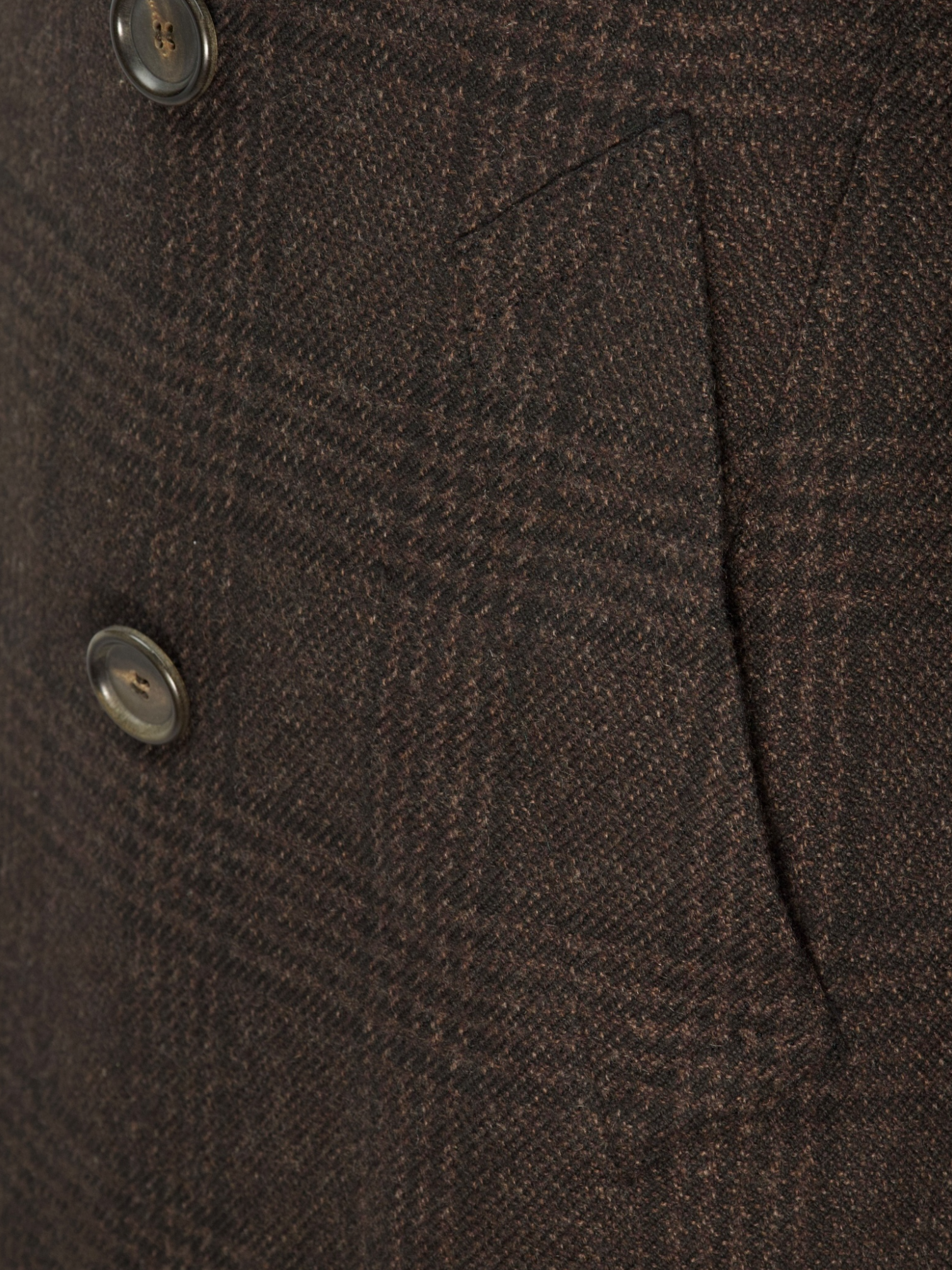 Cesare Attolini Dark Brown Cashmere Double-Breasted Peacoat