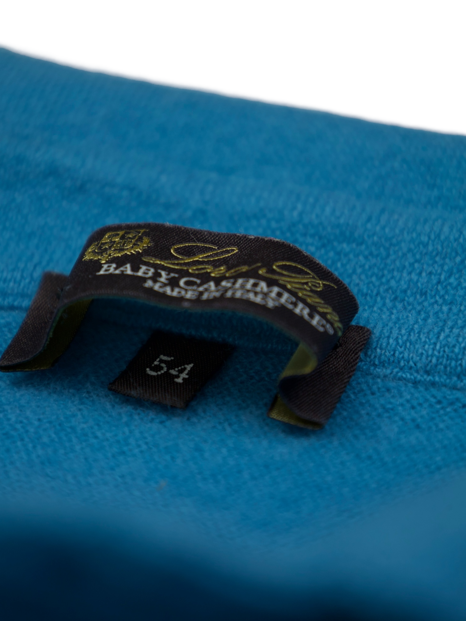 Loro Piana Turquoise Baby Cashmere Long Sleeve Polo