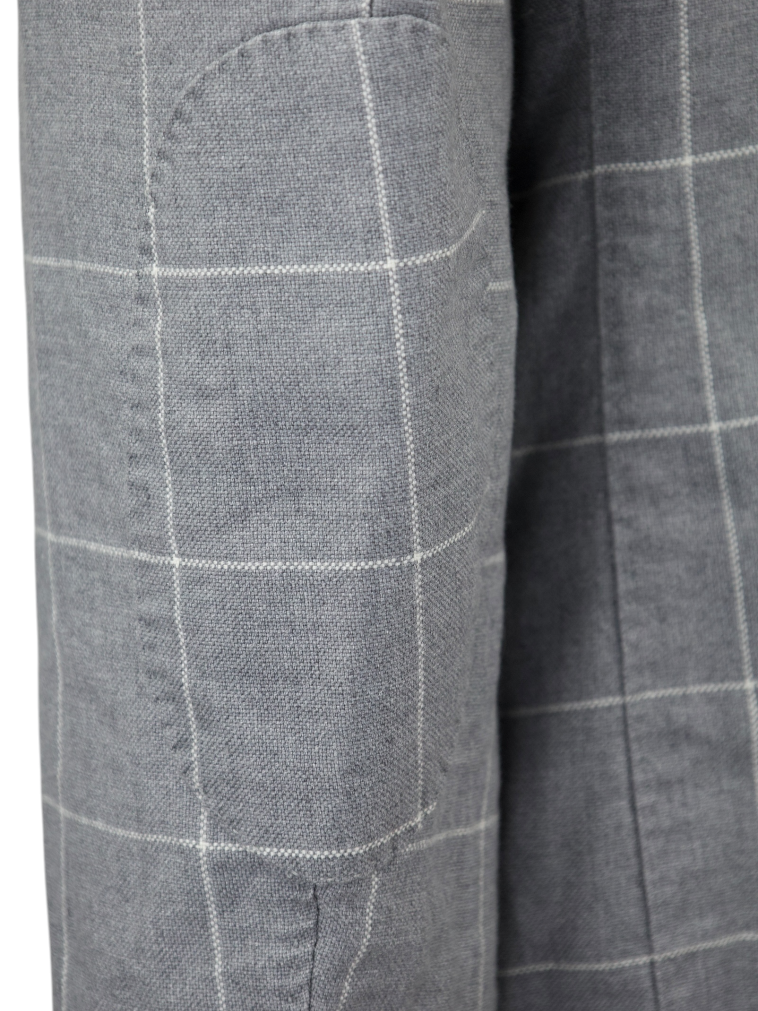 Ermenegildo Zegna Light Grey Unconstructed Windowpane Jacket