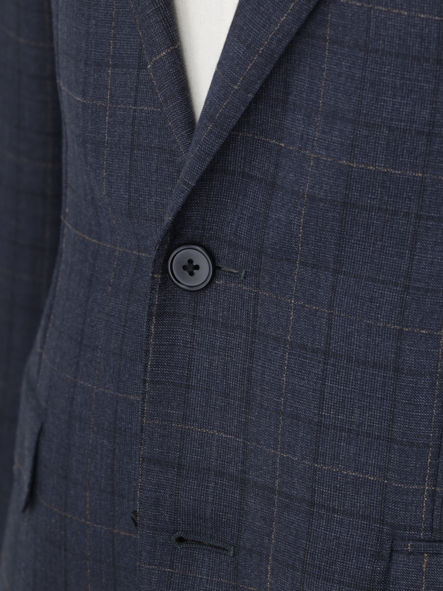 Corneliani Steel Grey & Bronze Super 130's Windowpane Academy Suit