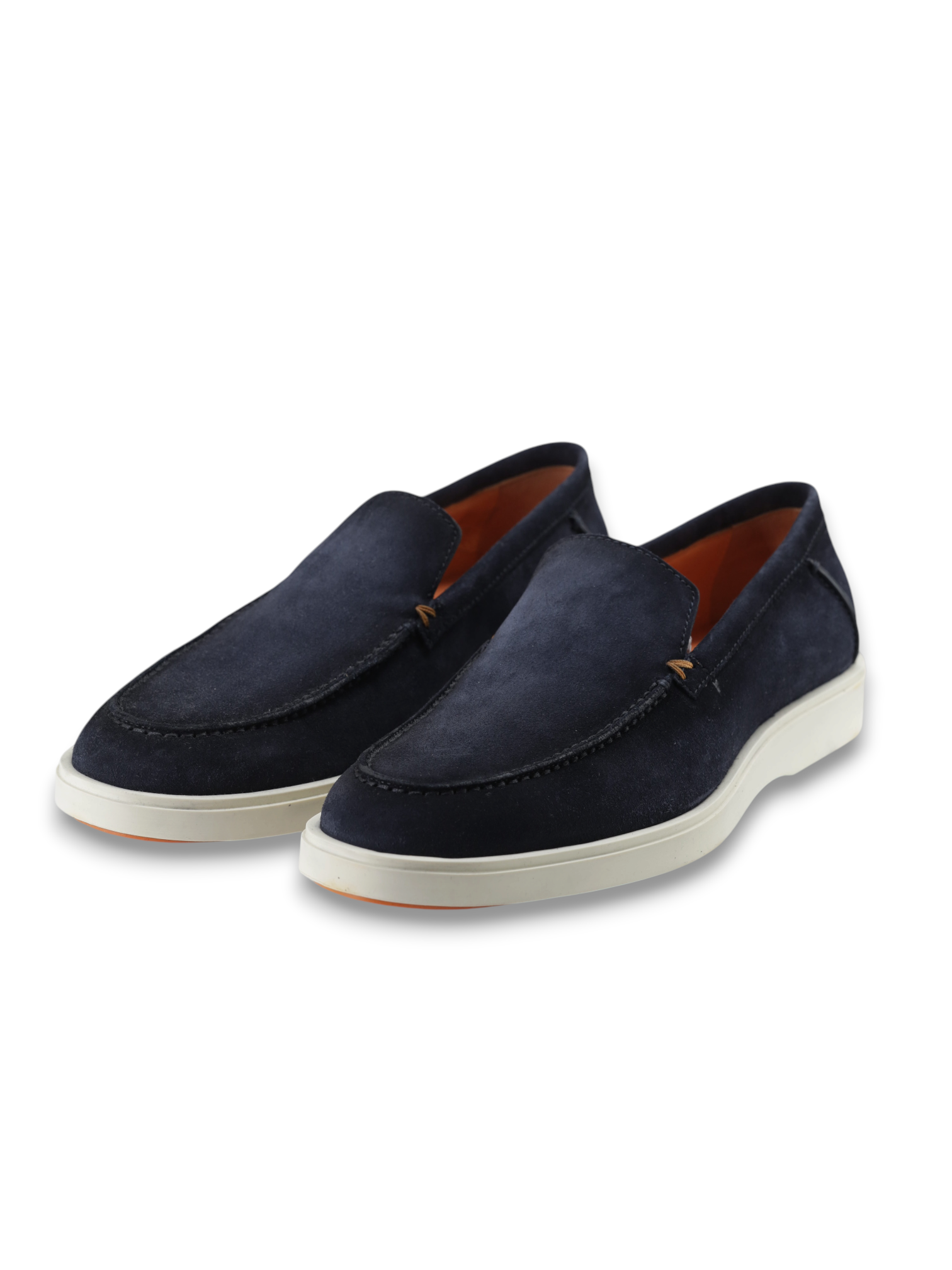 Santoni Navy Suede Botanist Summer Loafer