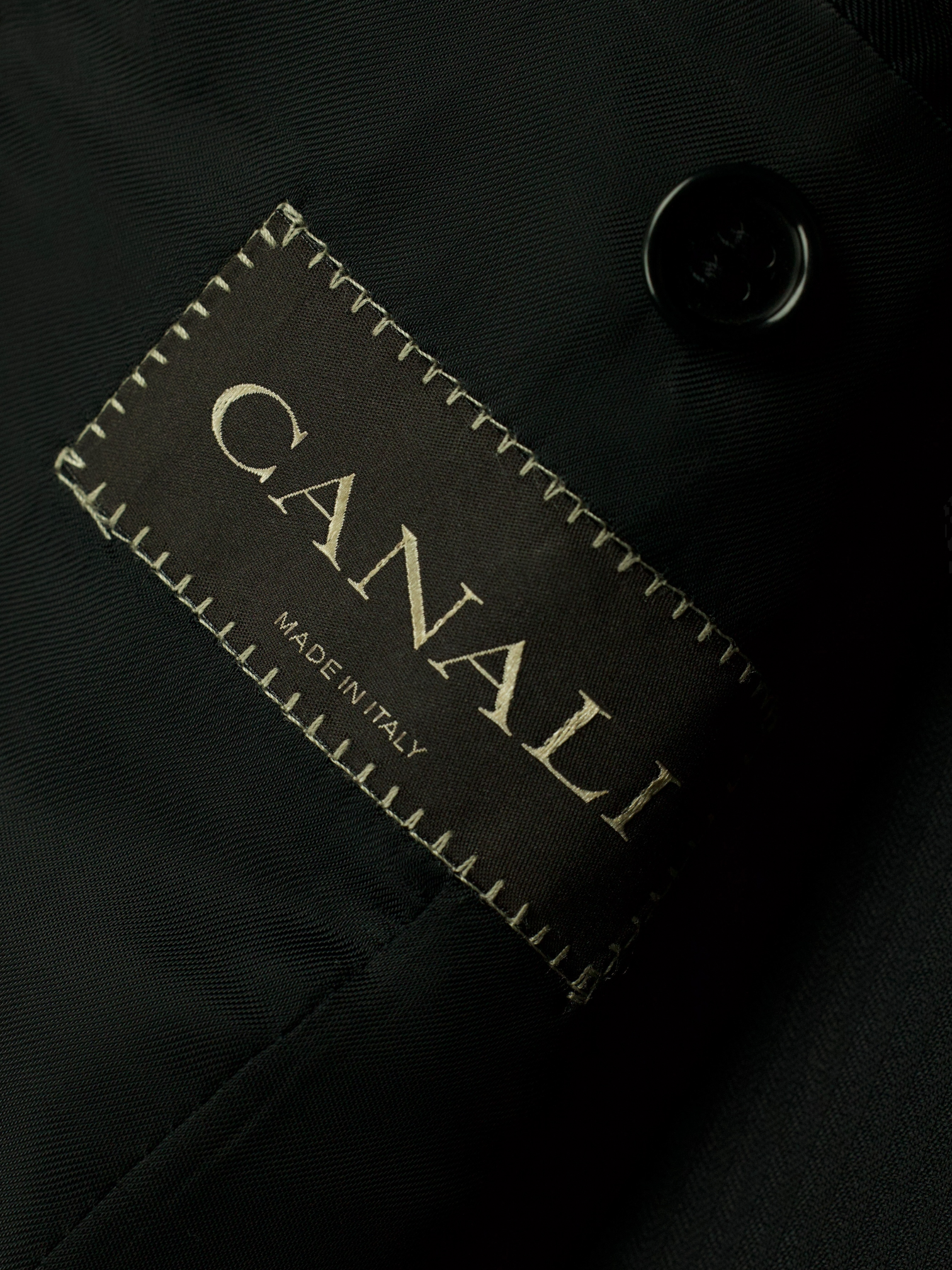 Canali Black & Grey Fine-Wool Traditional Micro-Herringbone Morning Suit