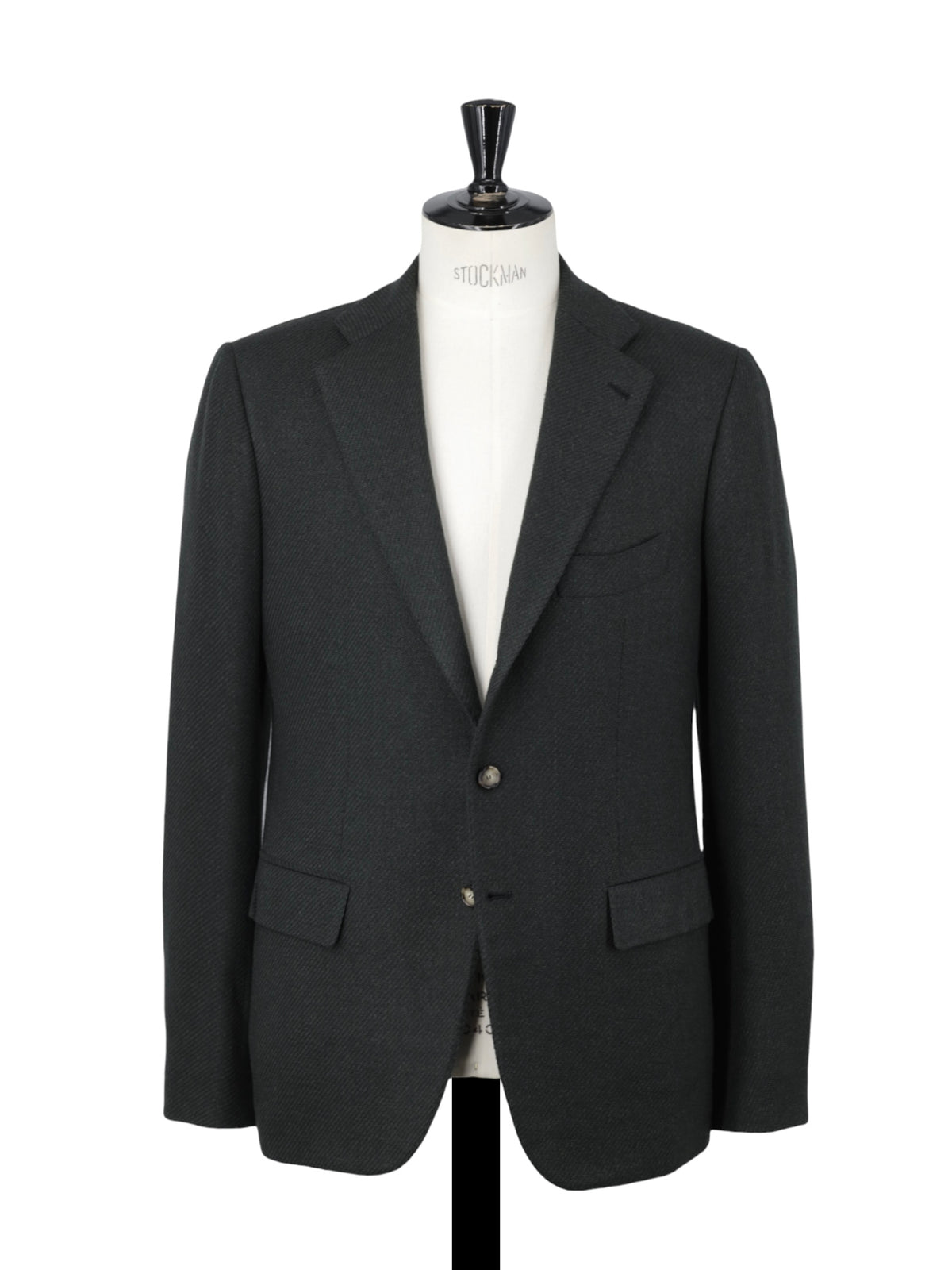 Cesare Attolini Forest Green Wool, Silk & Cashmere Micro-Pattern Jacket