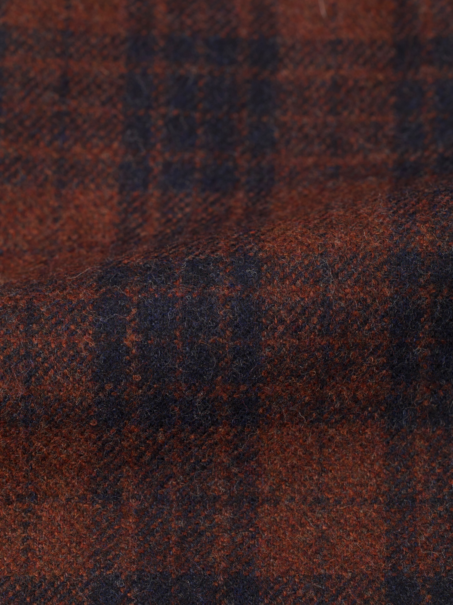 Cesare Attolini Ruby Red & Navy Wool Cashmere Check Winter Jacket
