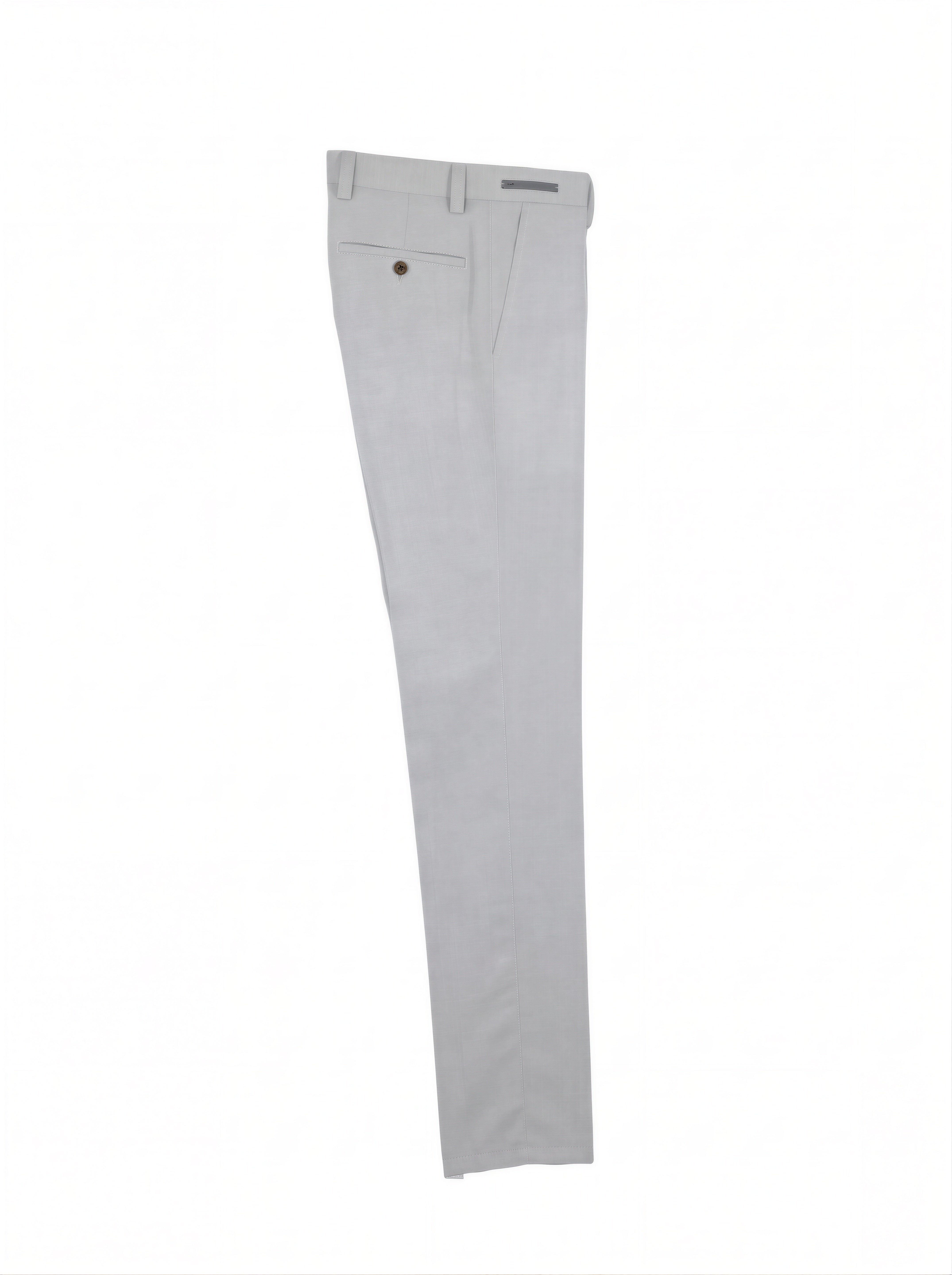 Corneliani Light Grey Virgin Wool & Linen Trousers