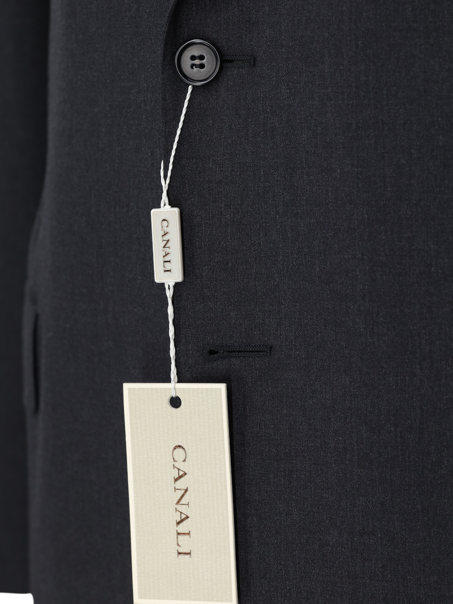 Canali Dark Grey Fine-Wool Timeless "Corto" Suit