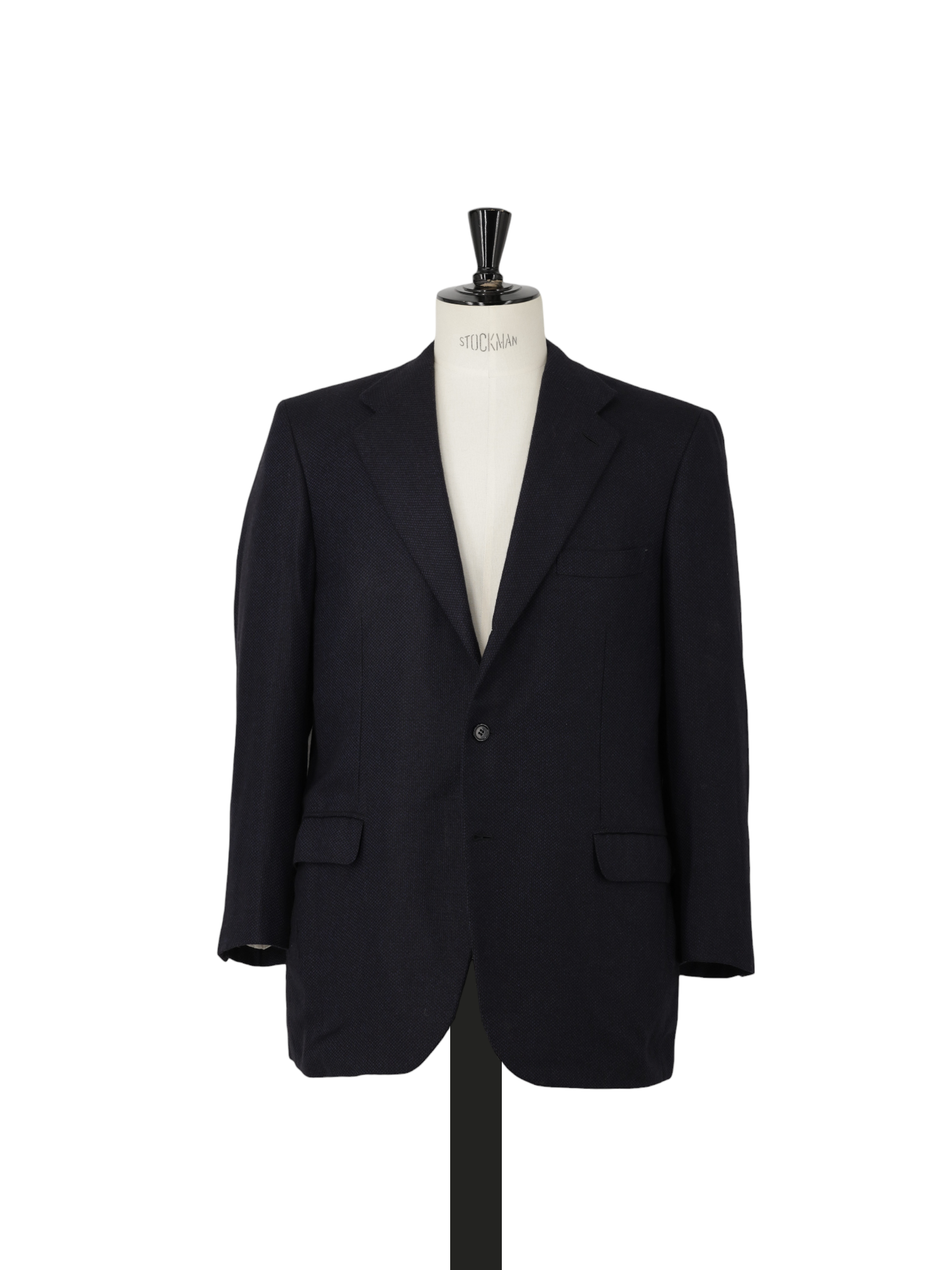 Brioni Navy Silk & Cashmere Micro-Pattern Palatino Jacket