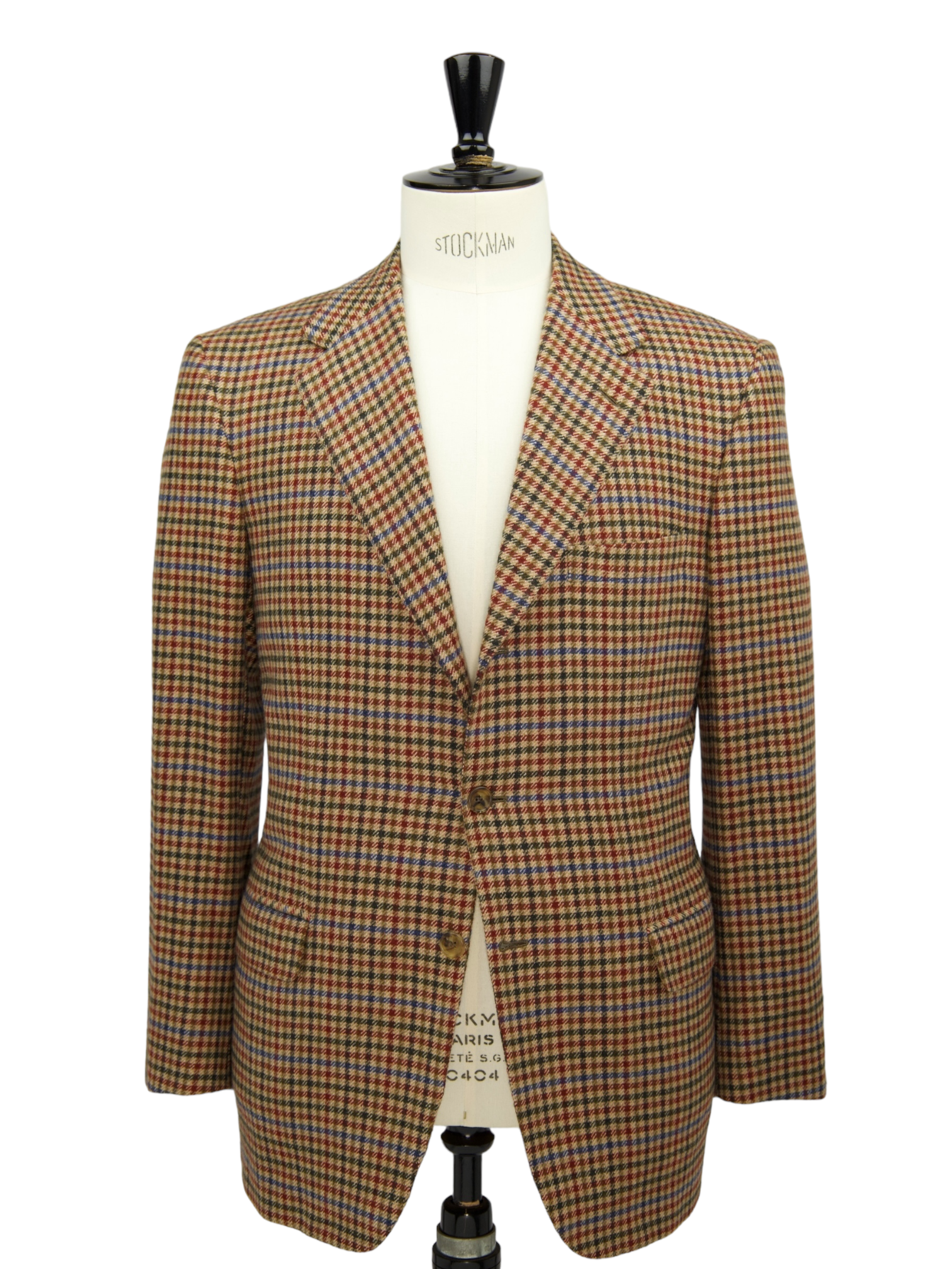 Brioni Light Brown Cashmere Gingham Check Nomentano Jacket