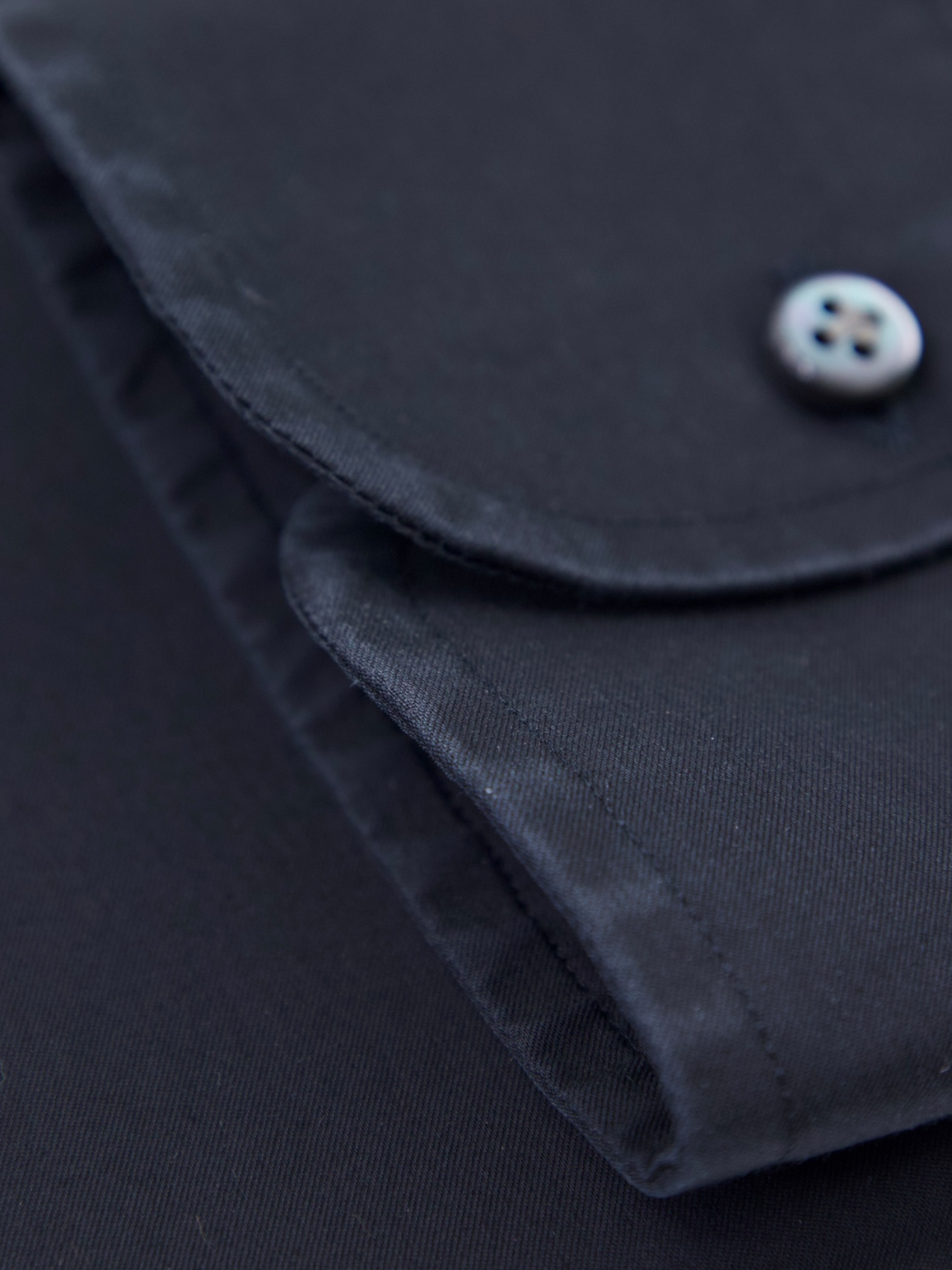 Emanuele Maffeis Black Cotton Stretch Shirt