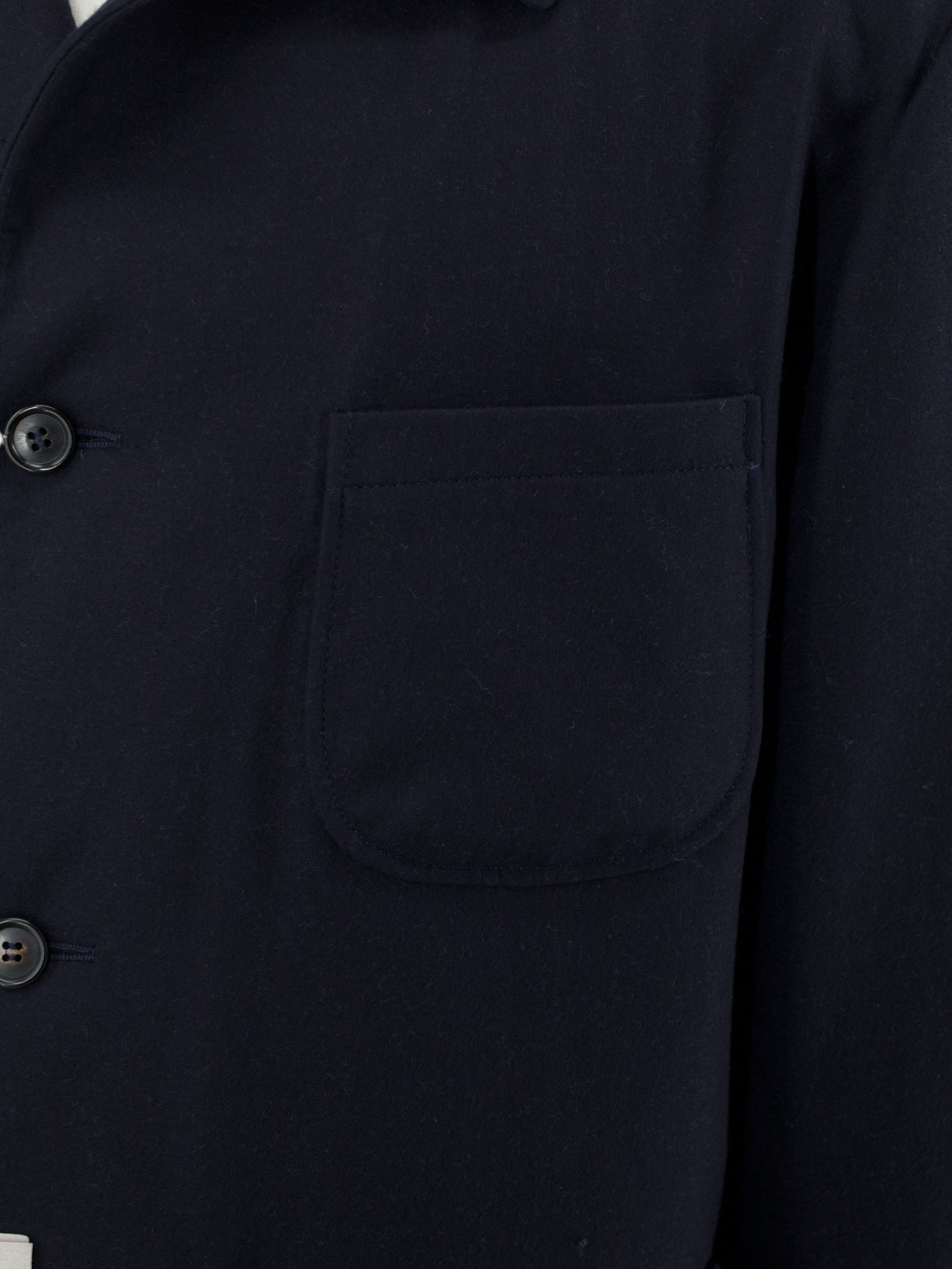 Corneliani Navy Wool & Silk Sportswear-Overshirt Jacket