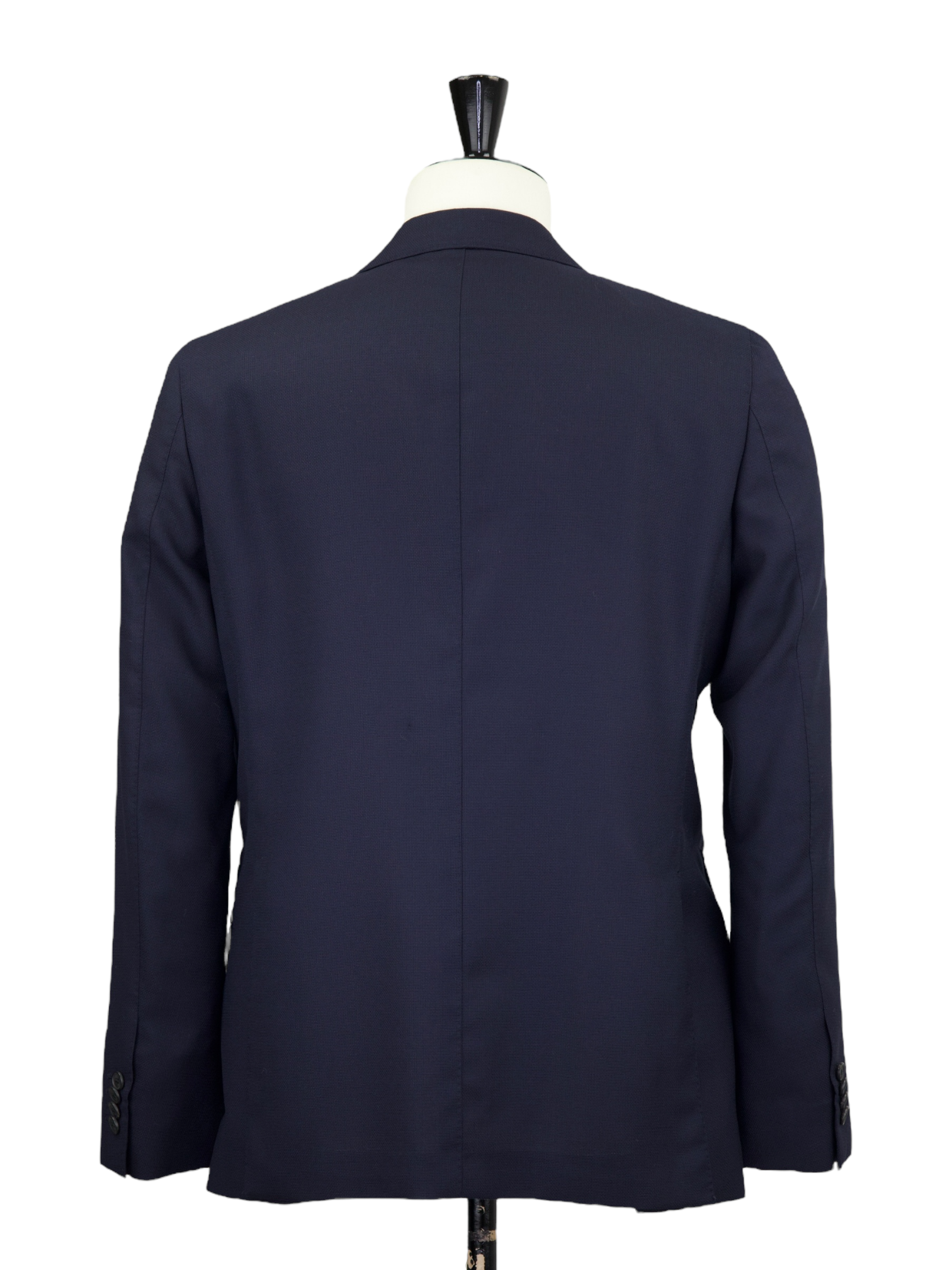 Caruso Navy "Zelander" Merino Wool Basket-Weave Jacket