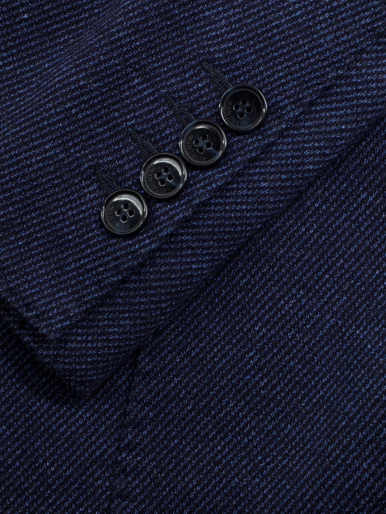 Mandelli Blue Wool & Cotton "Cotton-Way" Knitted Jacket