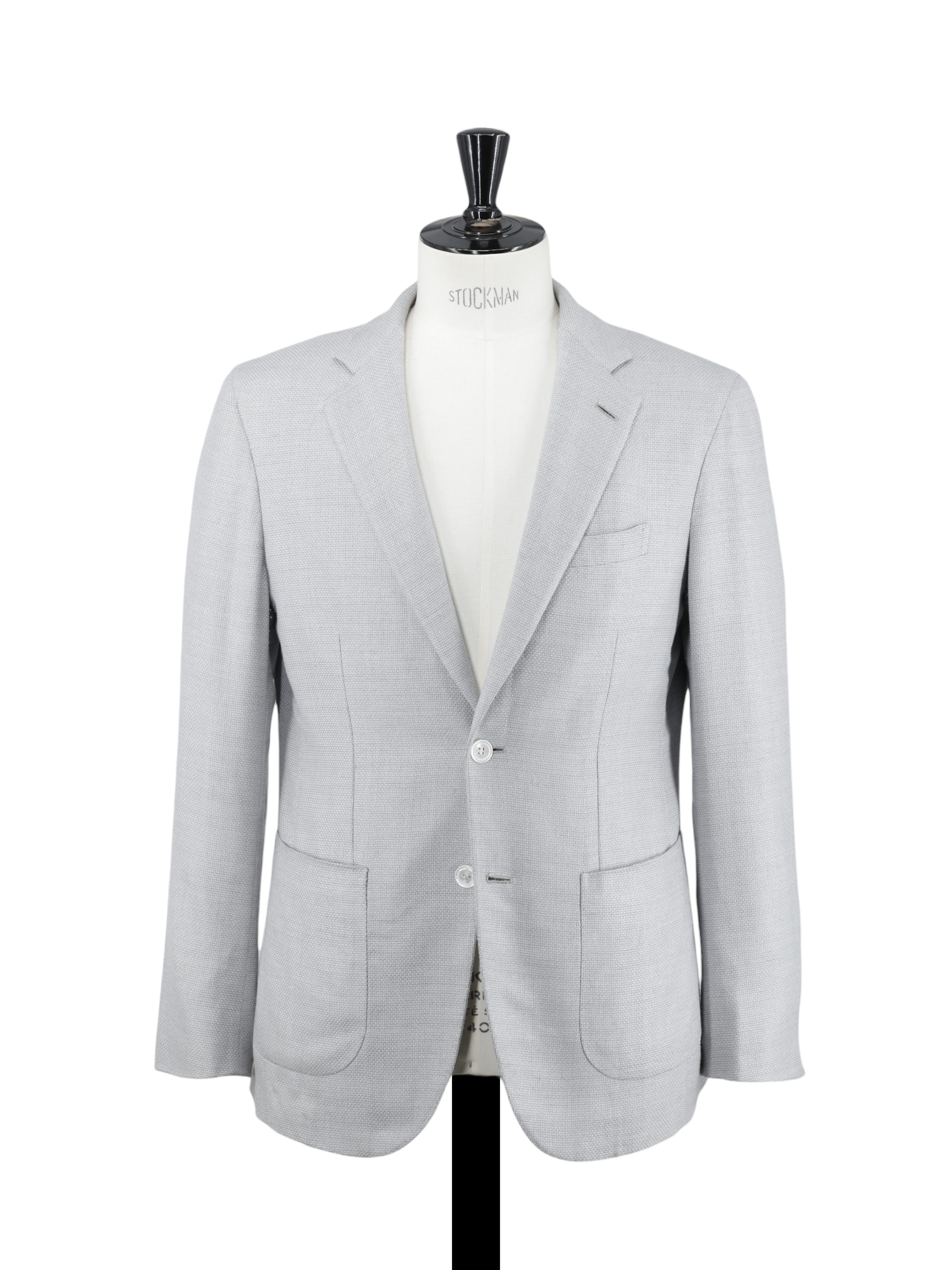 Brioni Light Grey Silk & Wool Hopsack Plume Jacket