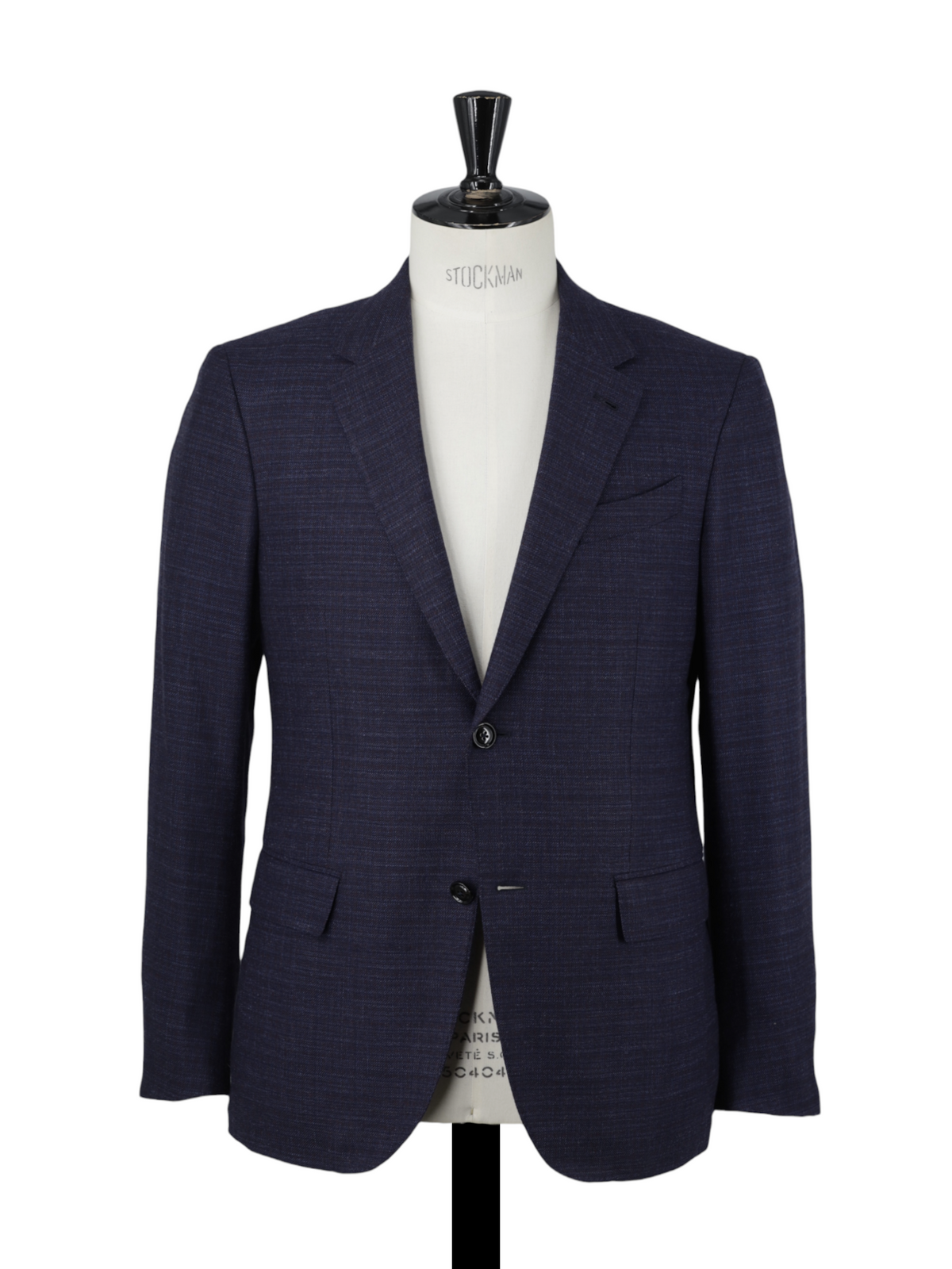 Ermenegildo Zegna Navy & Burgundy Wool-Silk Blend Milano Easy Jacket