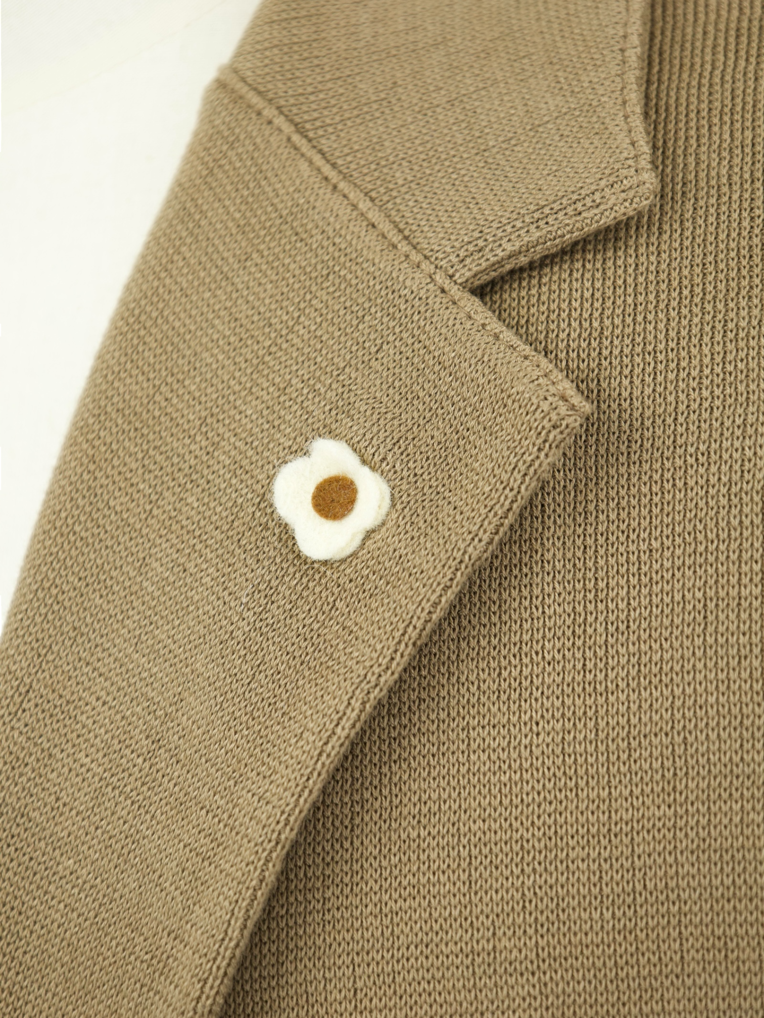 Lardini Camel Giacche Uomo Knitted Jacket