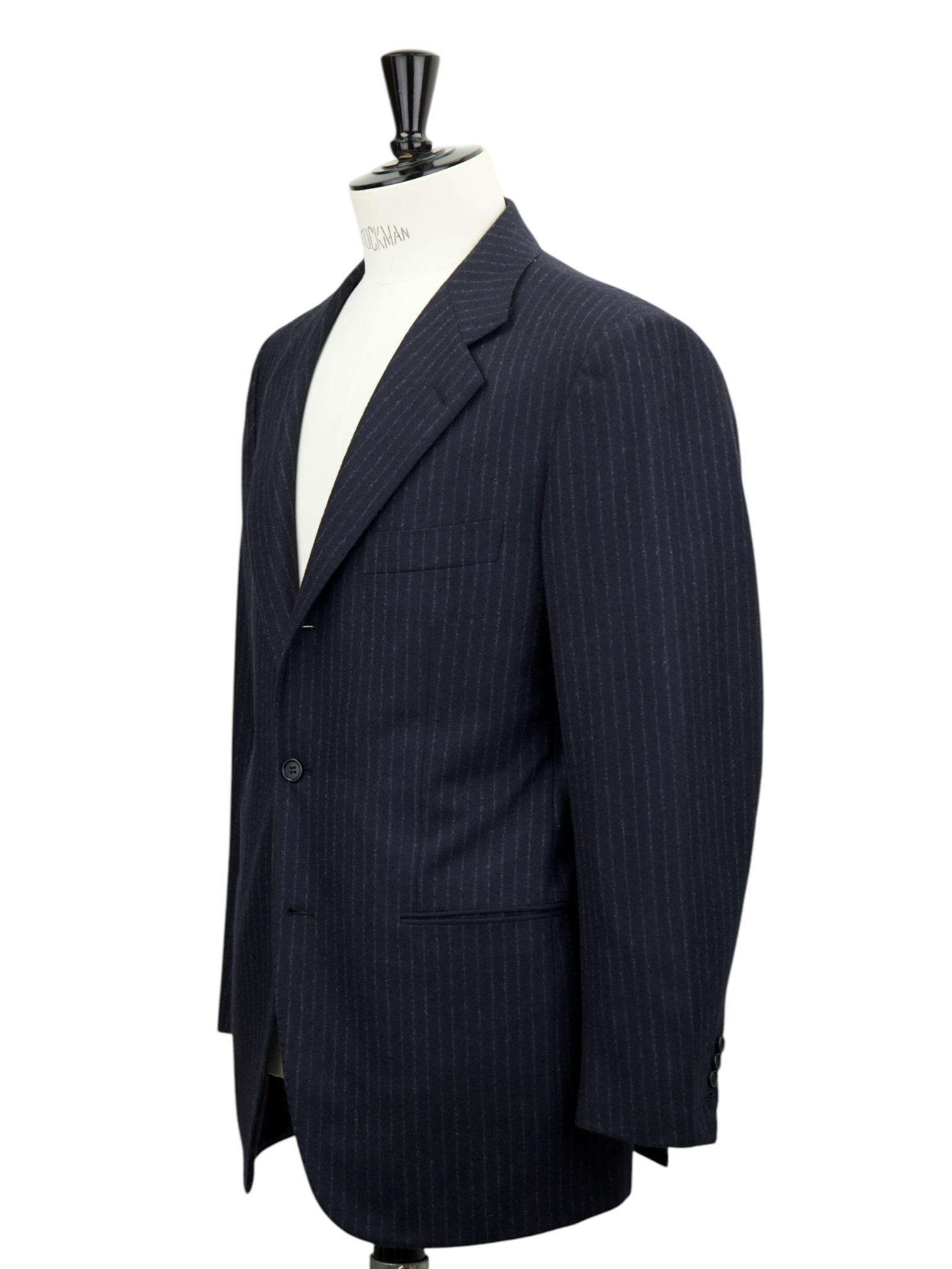 Kiton Navy & Light Blue Pure Cashmere Pinstripe Suit