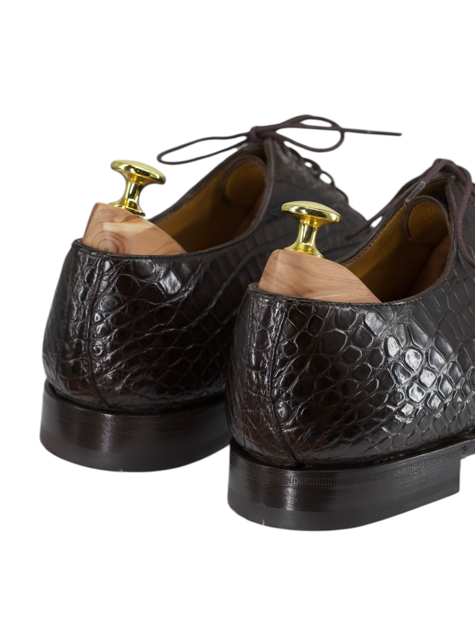 Brioni Dark Brown Mississippi-Alligator Captoe-Oxford + Belt
