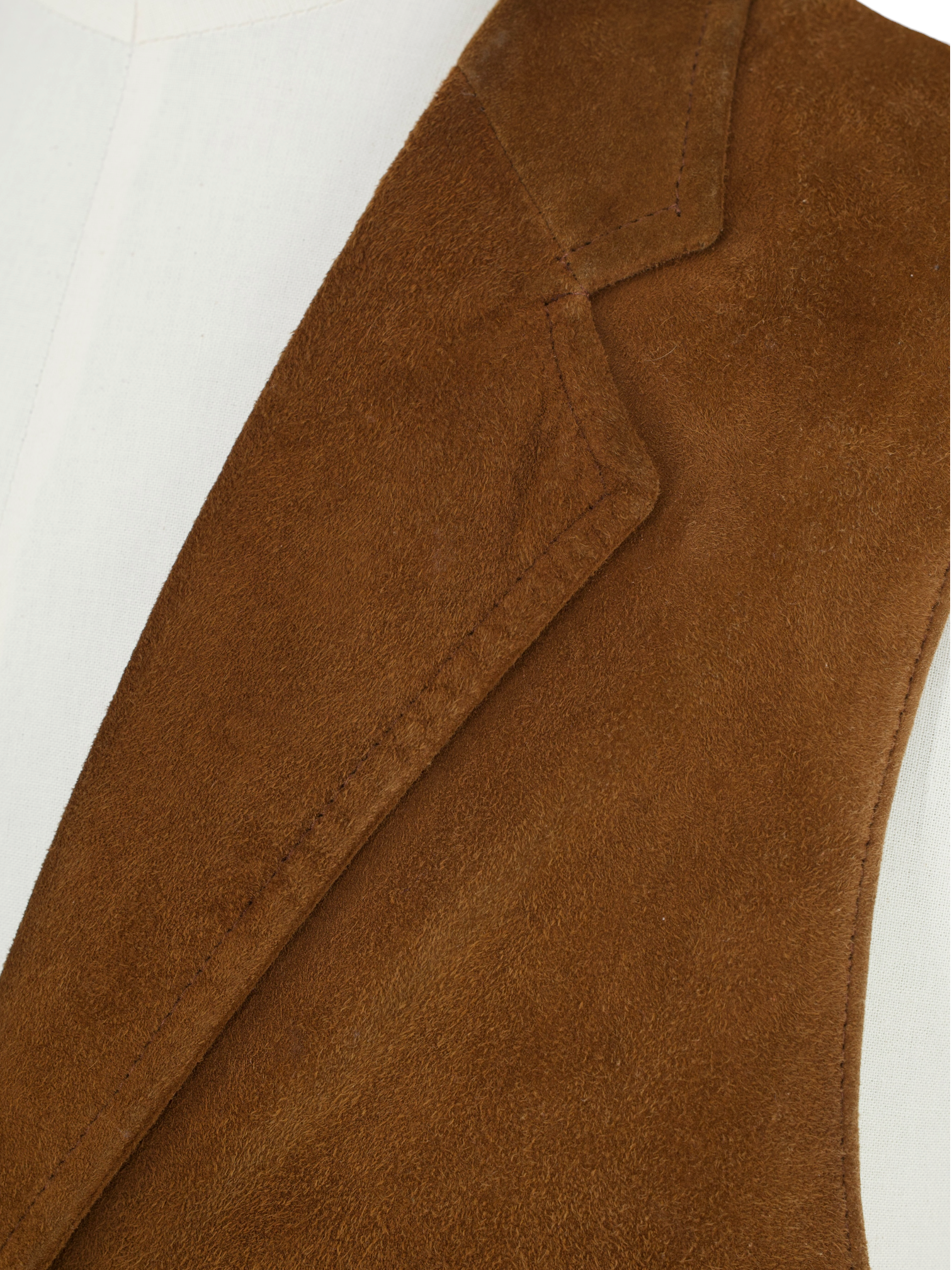 Ralph Lauren Cognac Brown Vintage Suede Western-Style Waistcoat