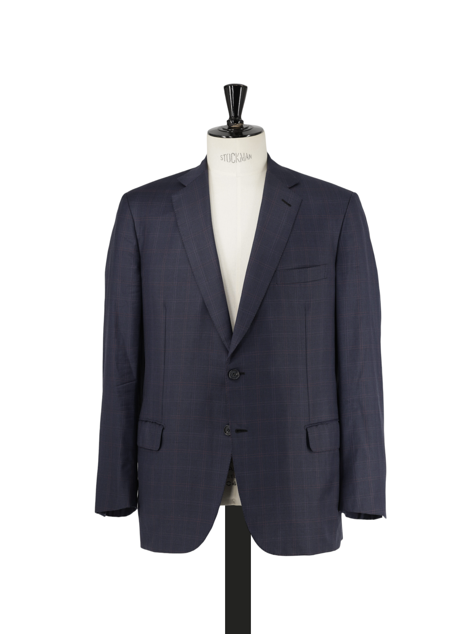 Brioni Navy & Red Wool-Silk Blend Windowpane Colosseo Suit