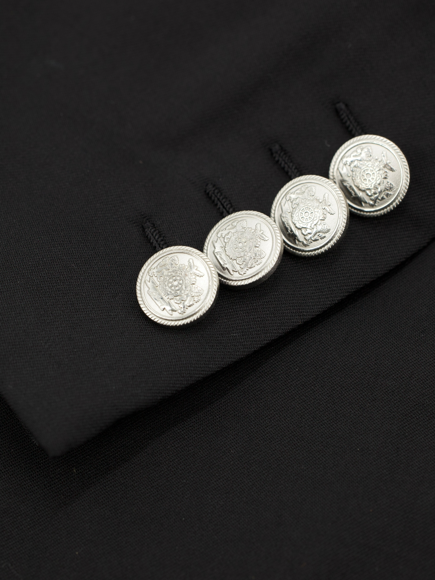 Brioni Black Wool & Metal Buttons Colosseo Blazer Jacket