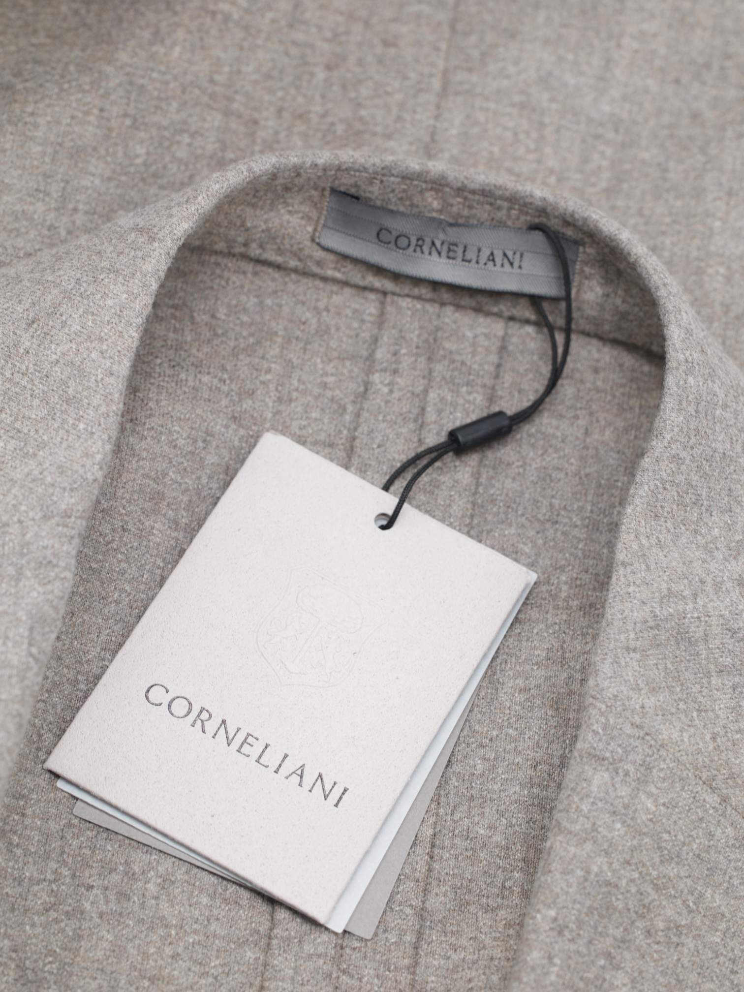 Corneliani Light Brown Wool, Cashmere & Stretch Unlined "Whisper" Jacket