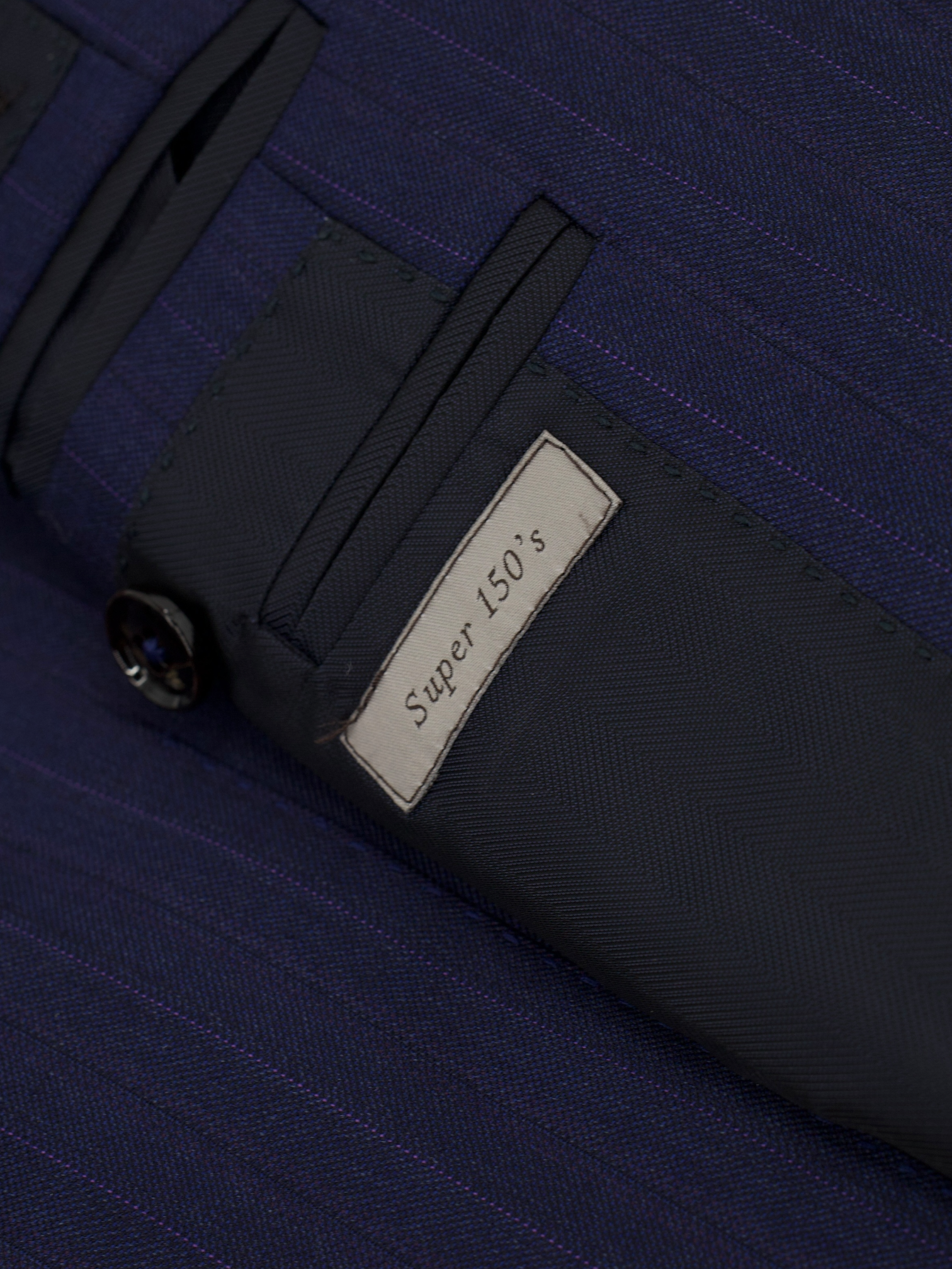 Canali Marine Blue & Pink Super 150's Vintage Stripes Suit