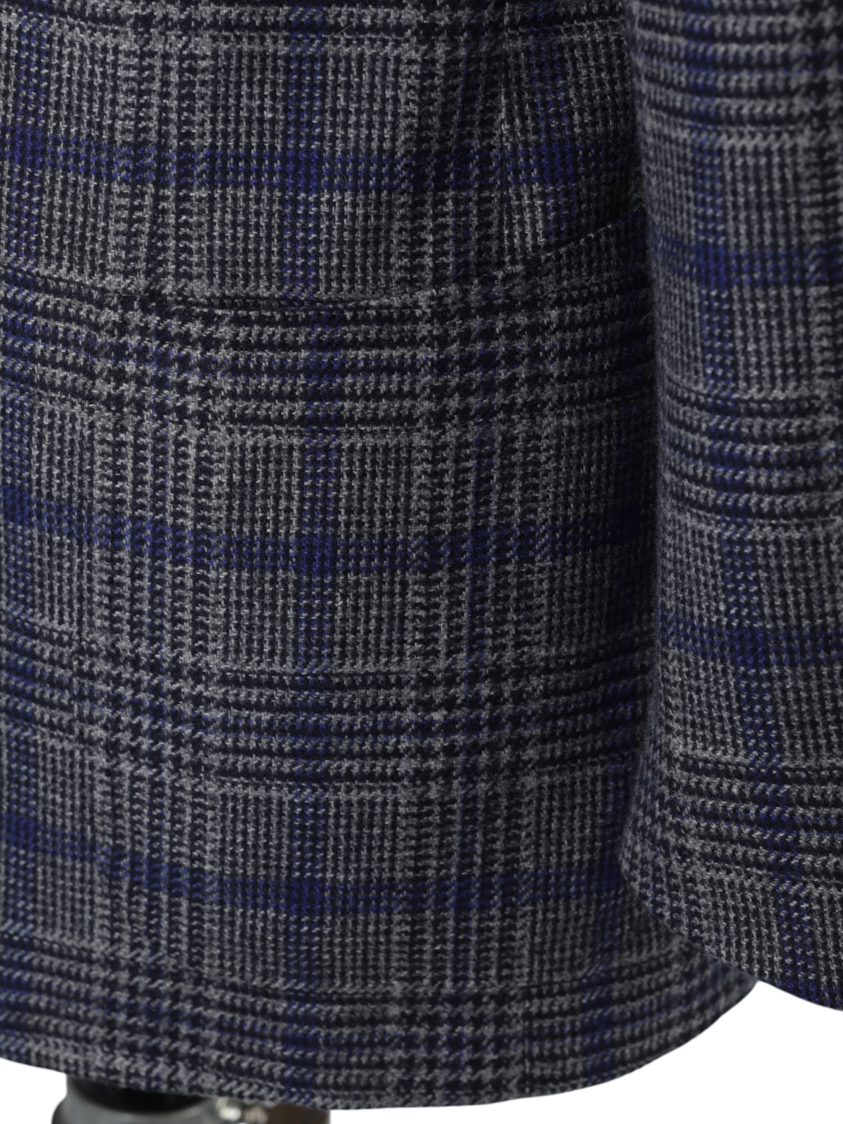Cesare Attolini Grey & Royal Blue Pure Cashmere Prince of Wales Jacket