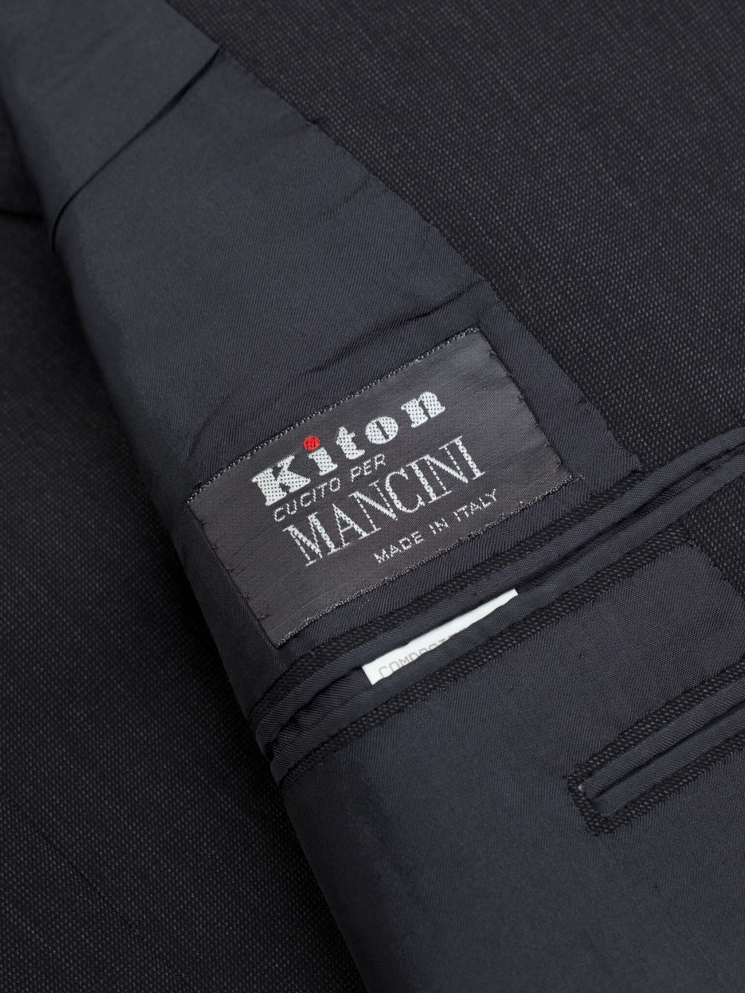 Kiton Dark Grey Super 150's "Diamante Blu" Pinpoint Suit