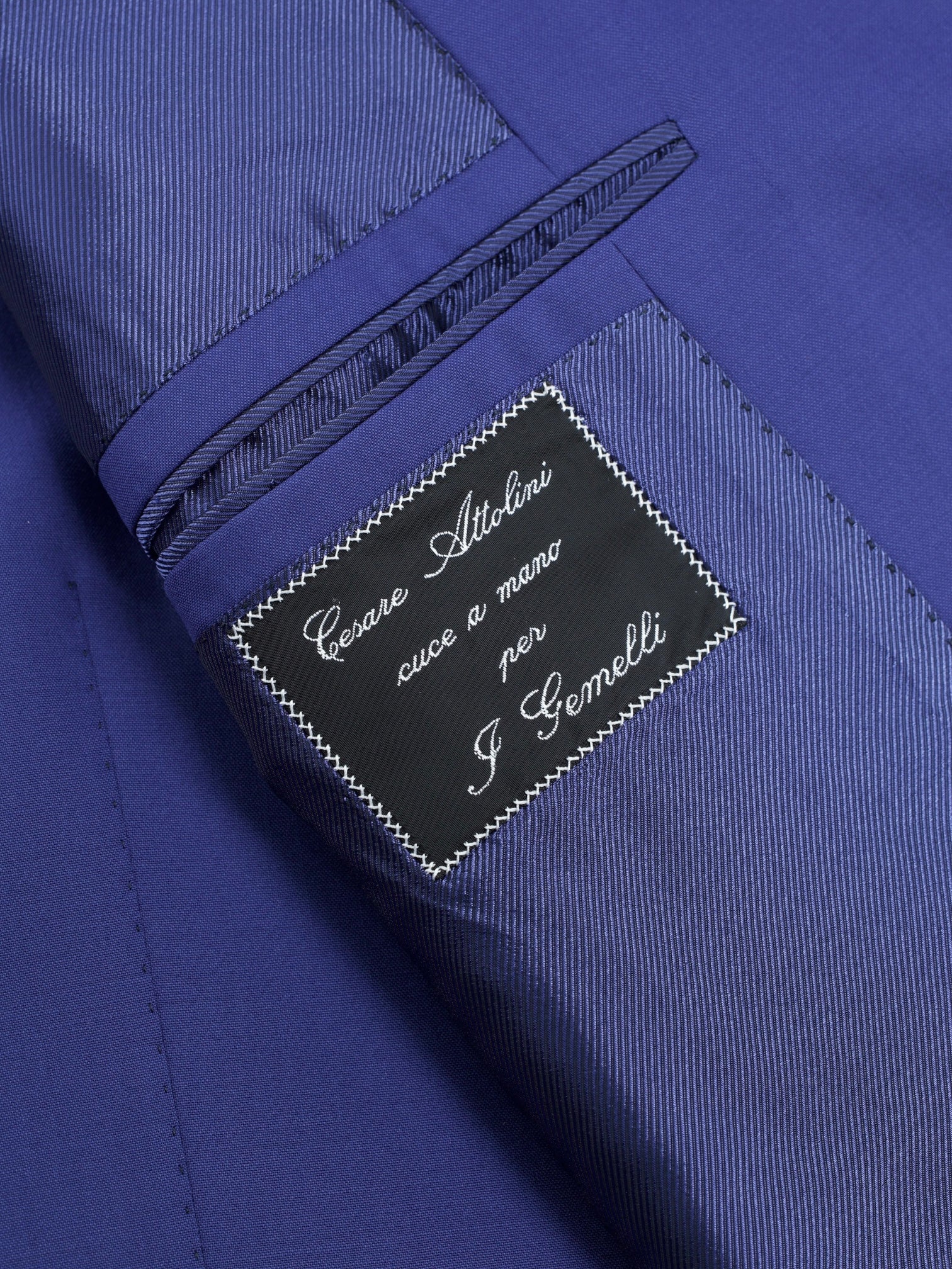 Cesare Attolini Neapolitan Blue Super 150's Wool Twill Jacket
