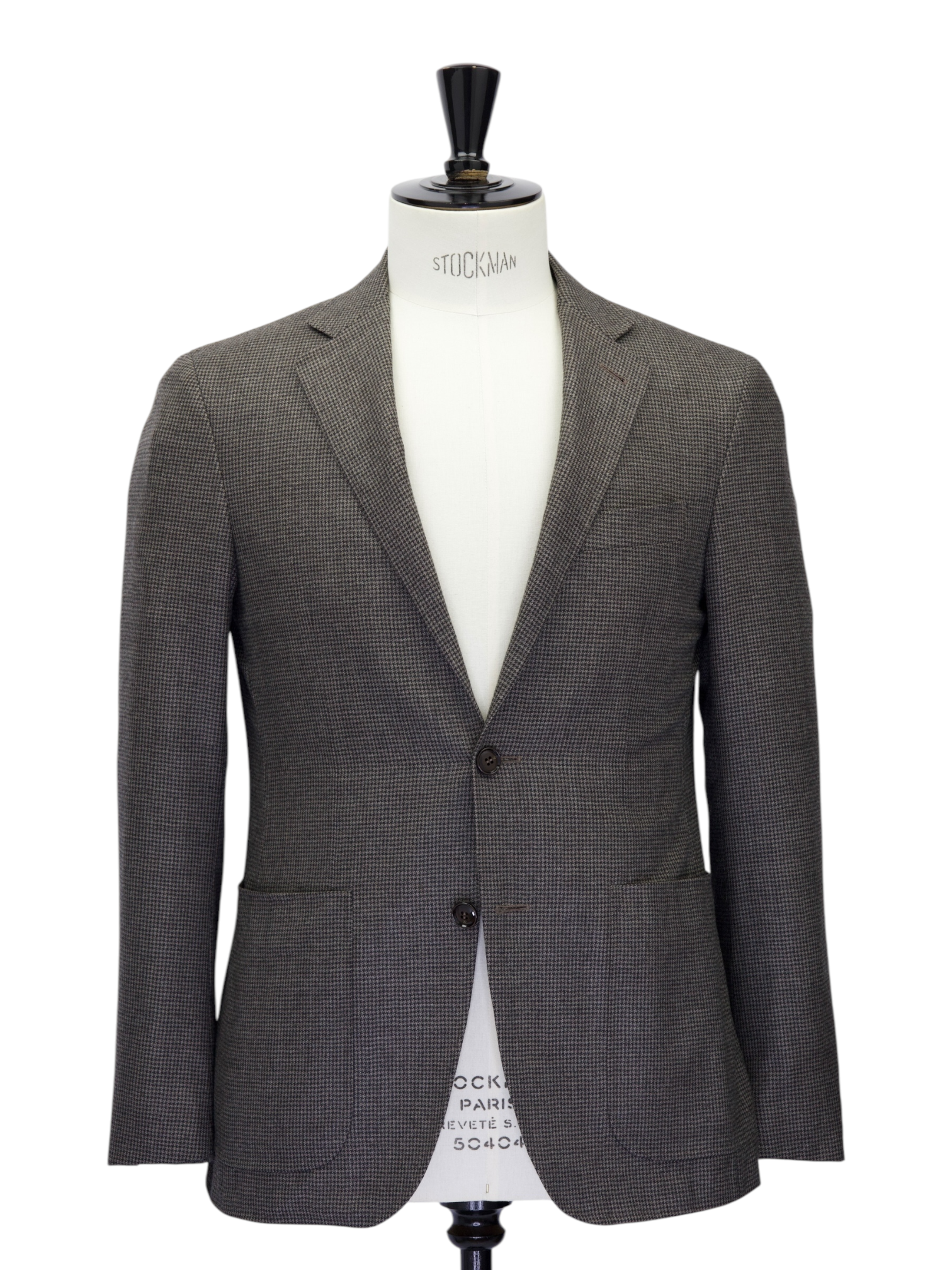 Canali Brown Pied de Poule Worsted Flannel "Kei" Jacket