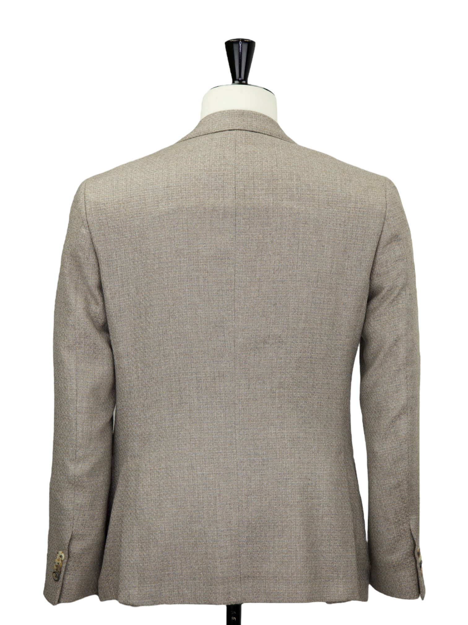 Corneliani Greige Pure Cashmere Micro-Pattern Jacket