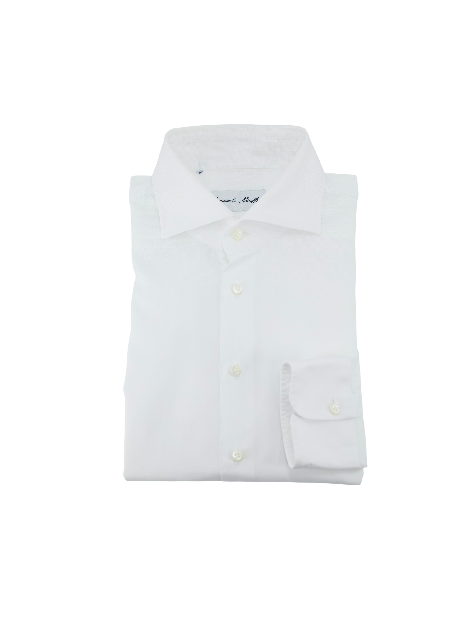Emanuele Maffeis White Plain-Weave Dress Shirt