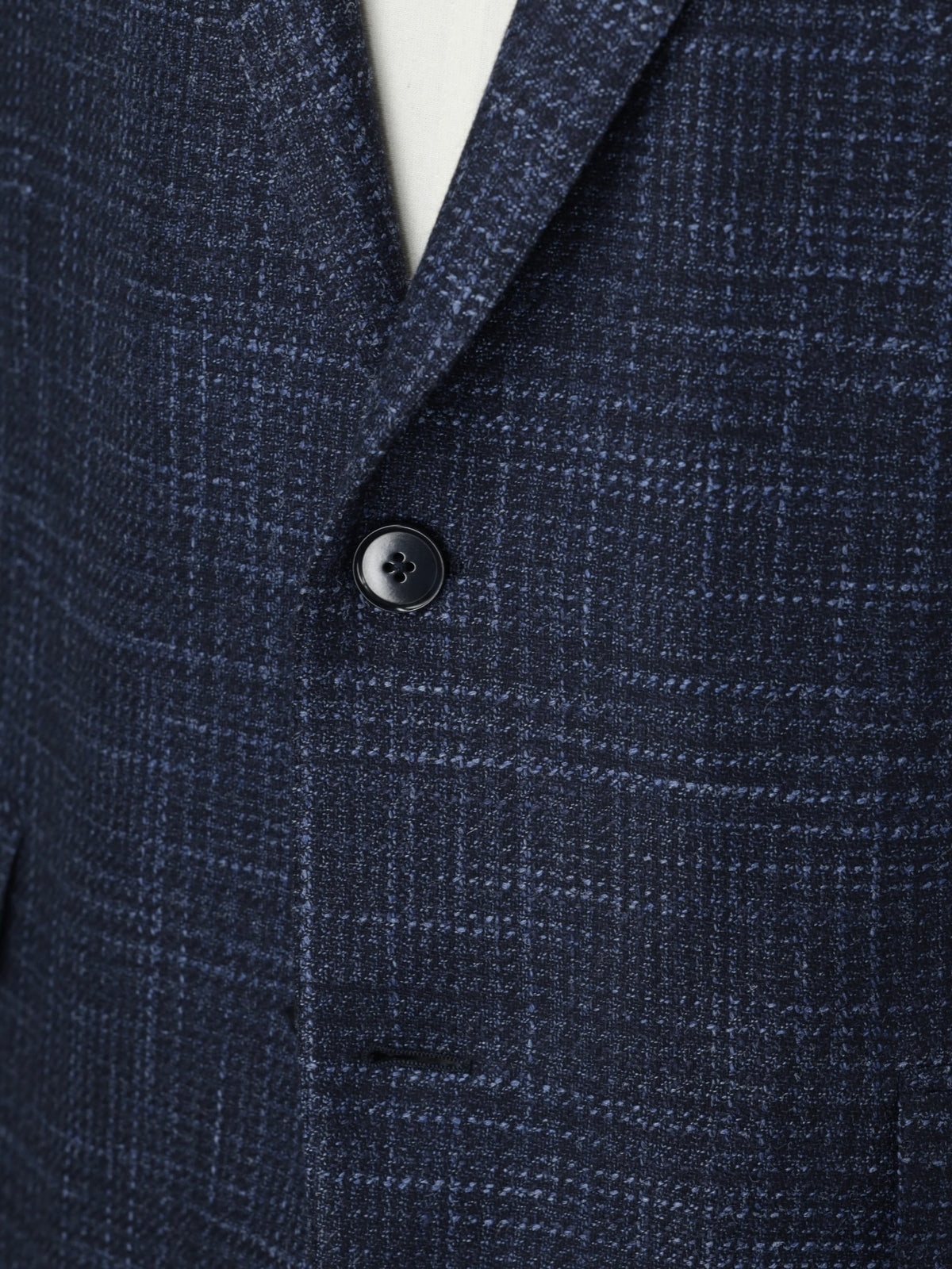 Ermenegildo Zegna Dark Blue Wool, Silk & Cashmere "Winter Crossover" Checkered Jacket