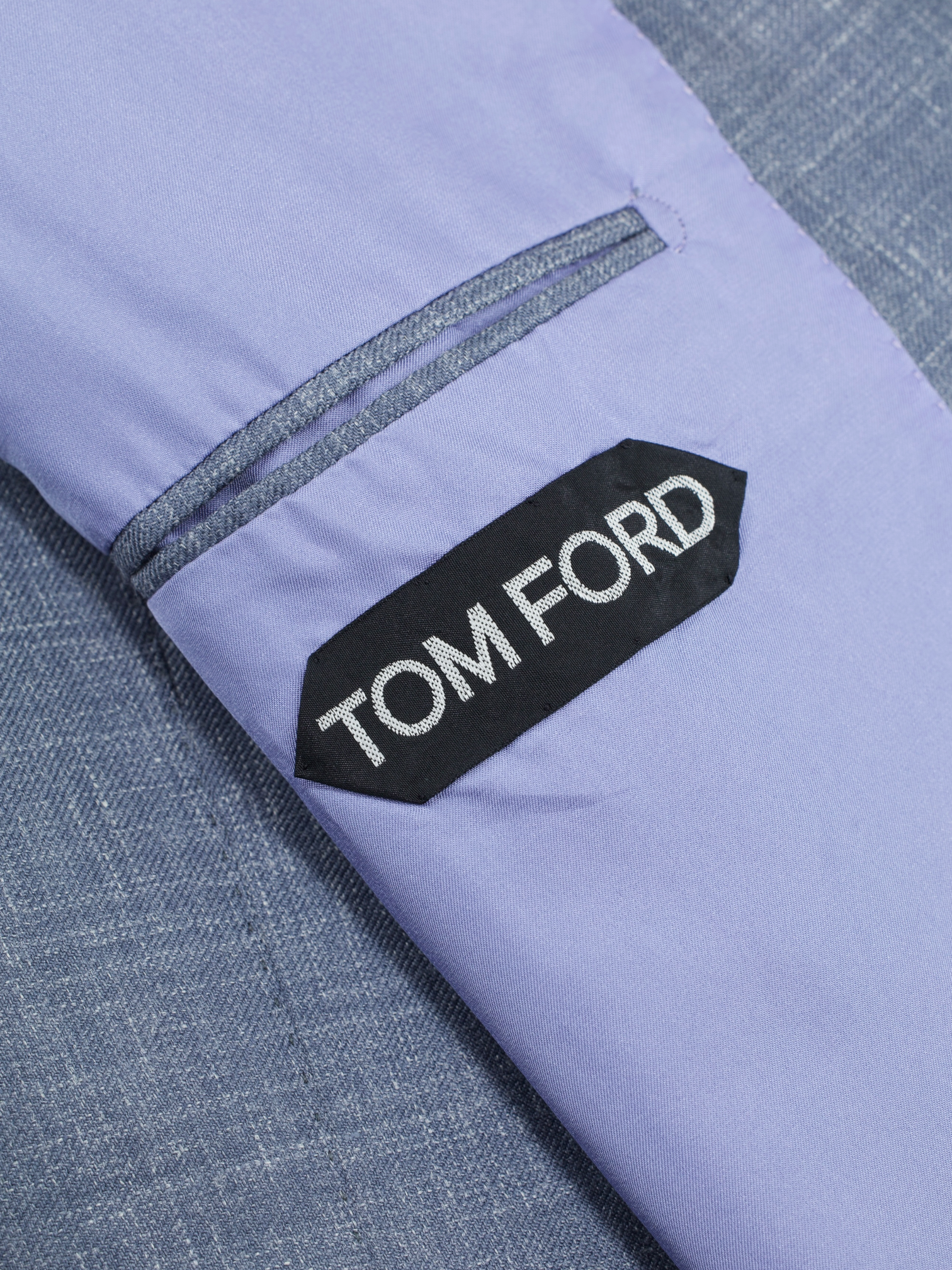 Tom Ford Steel Grey Wool, Silk & Linen Mélange Windsor Jacket