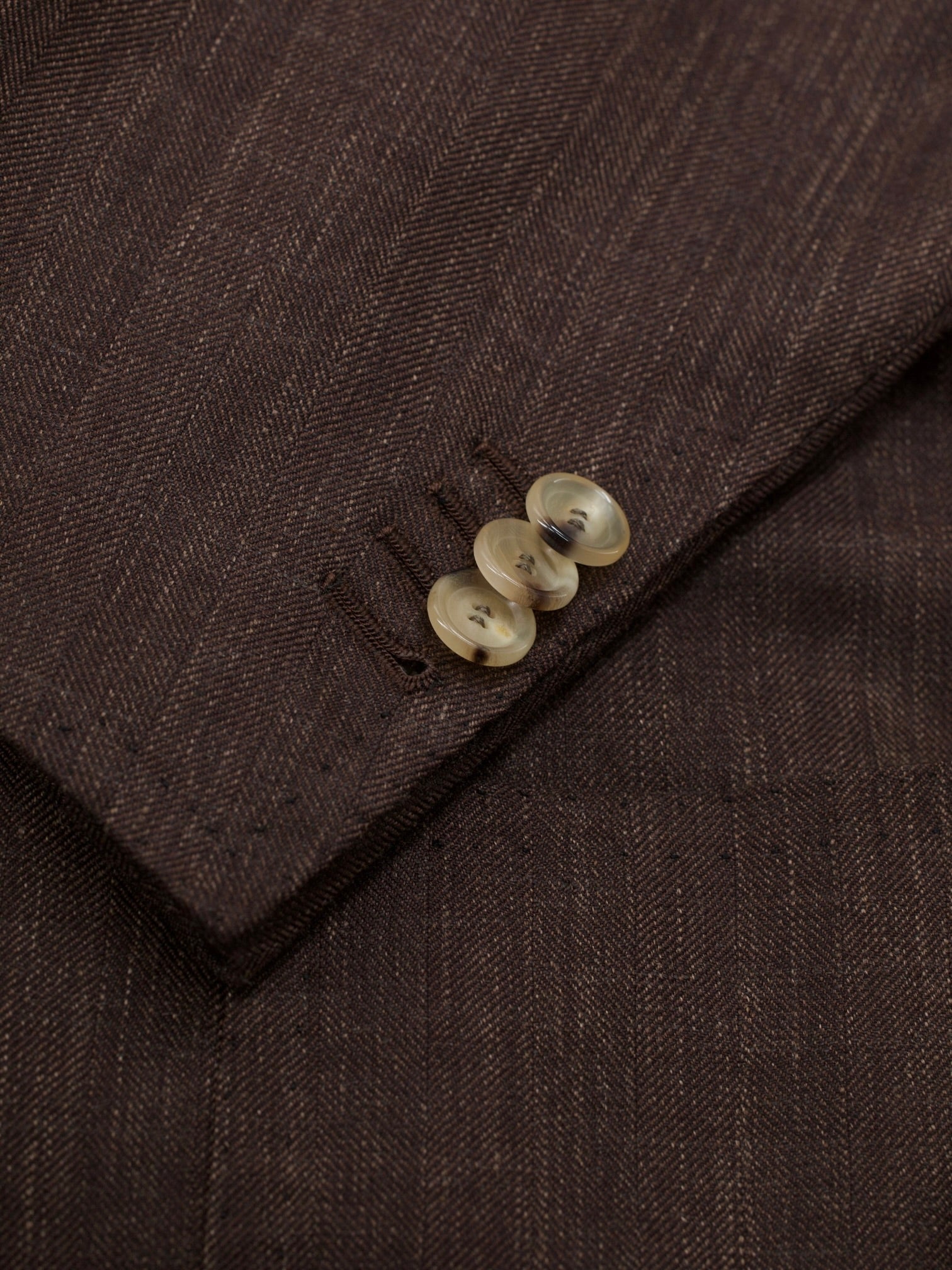Cesare Attolini Castagne Brown Wool, Silk & Linen Melange Jacket