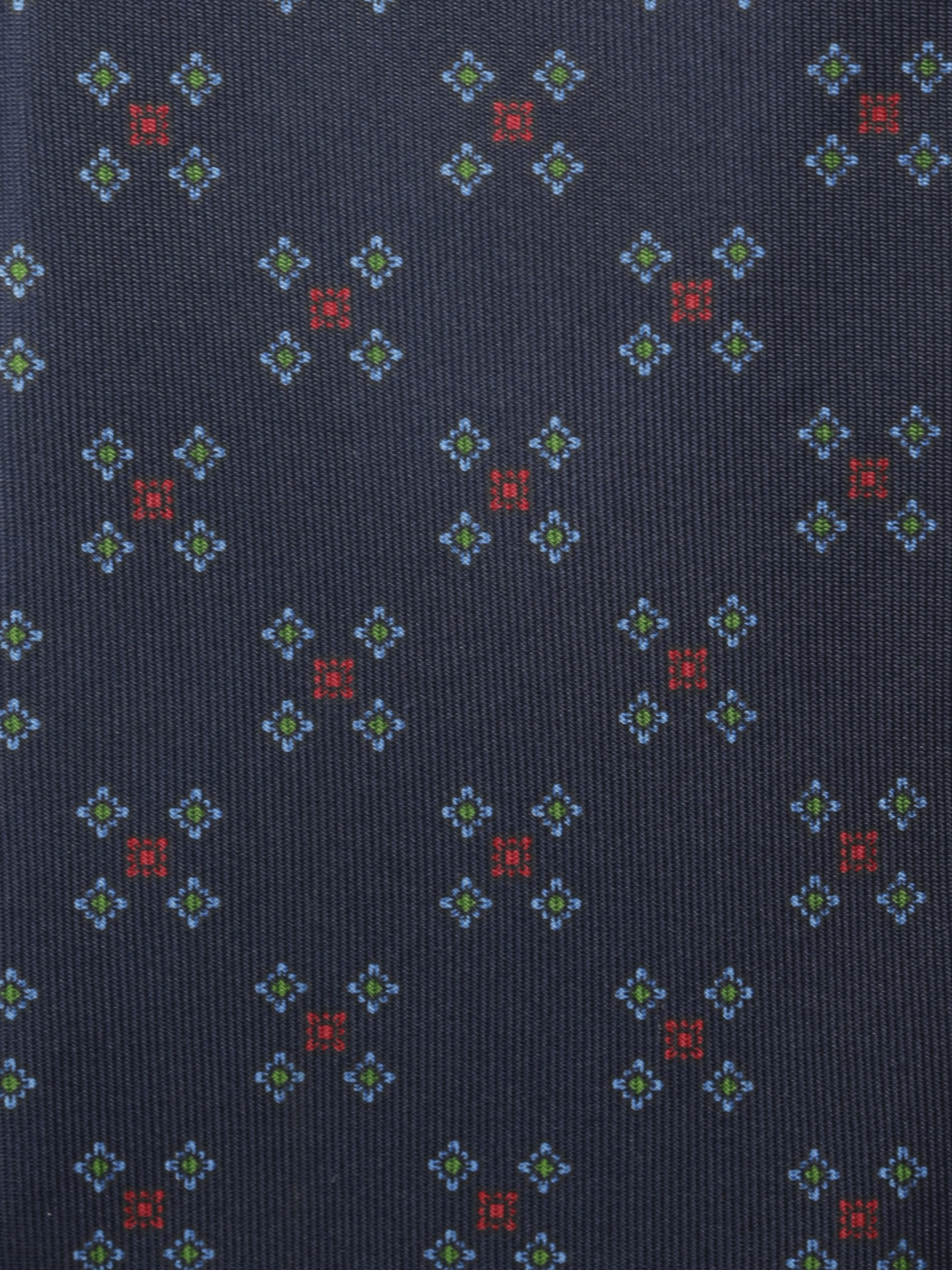 E.Marinella Navy, Green & Red Silk Vintage-Pattern Tie