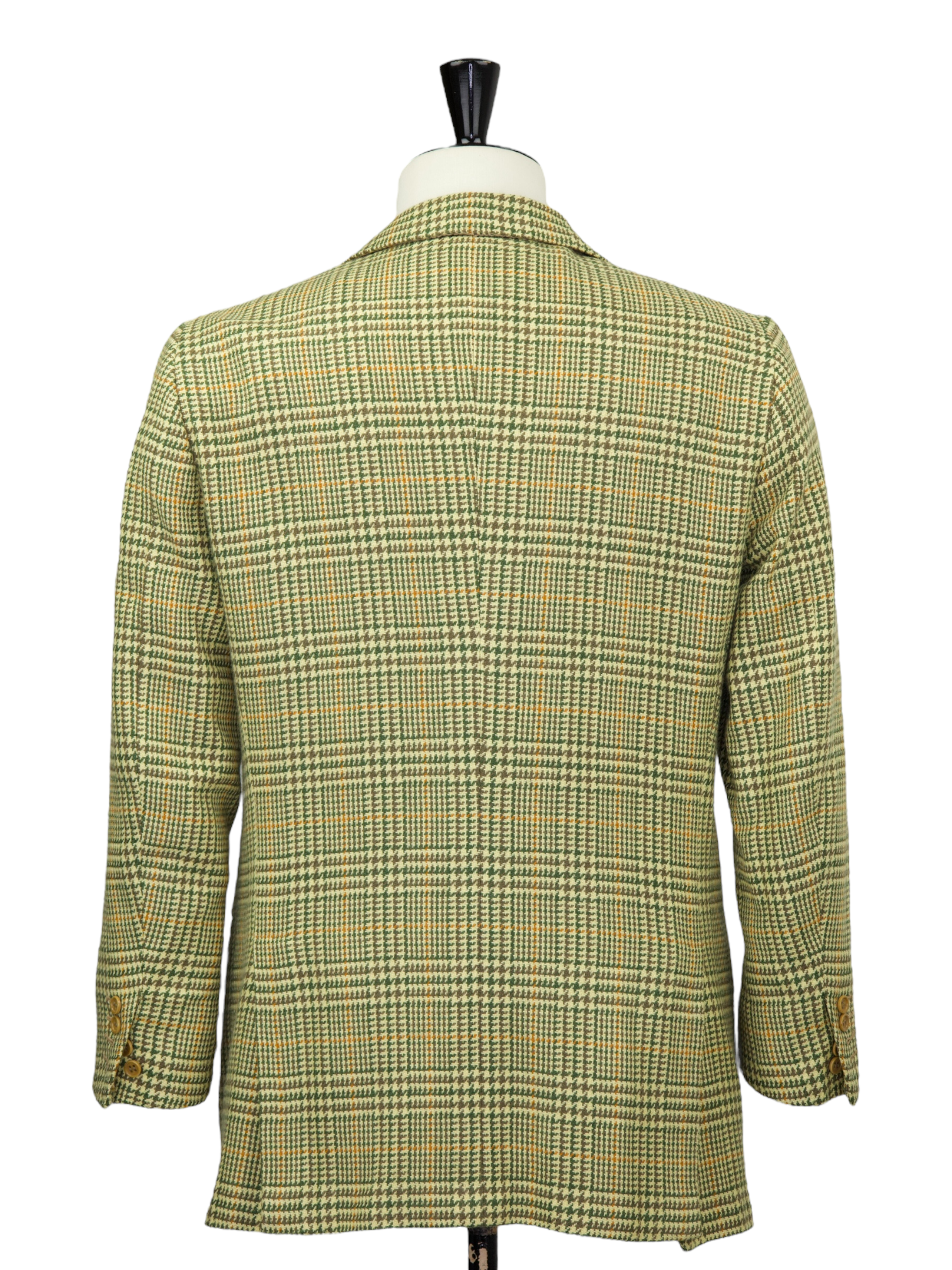 Kiton Moss Green Pure Cashmere Prince of Wales Check Jacket