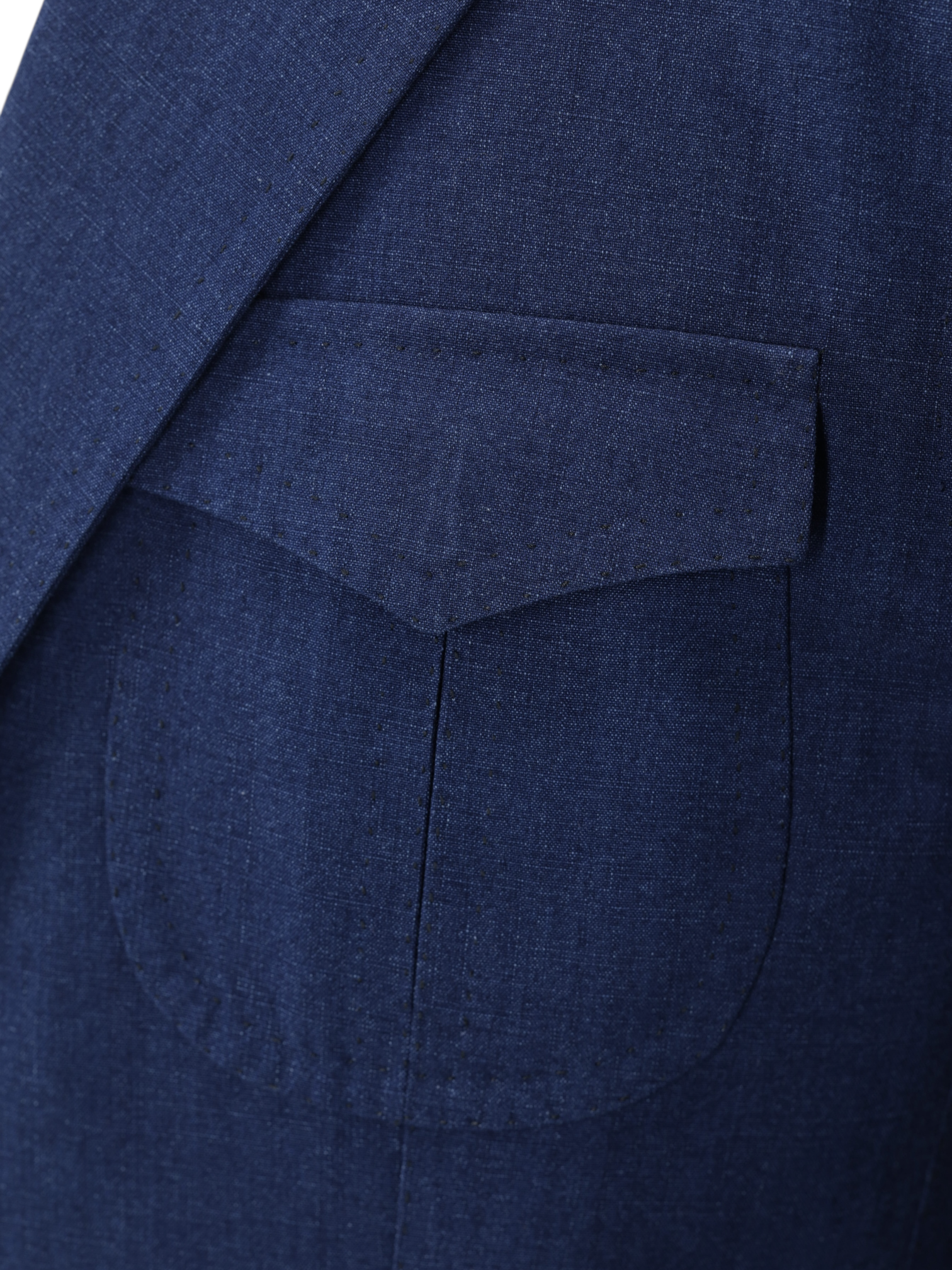 Cesare Attolini Neapolitan Blue Cotton Sahariana Summer Jacket