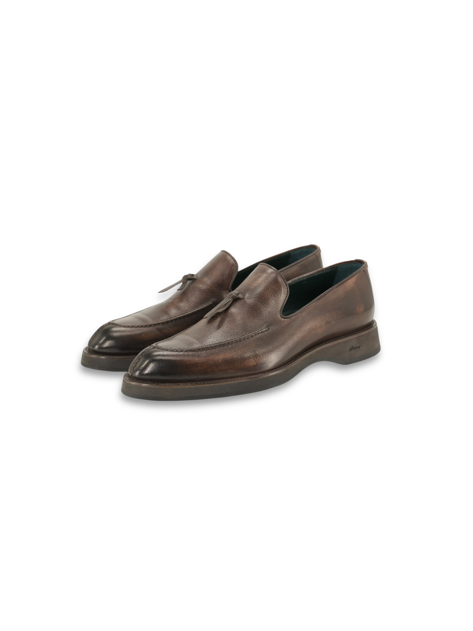 Brioni Dark Brown Calfleather "Lukas" Tassel Loafers