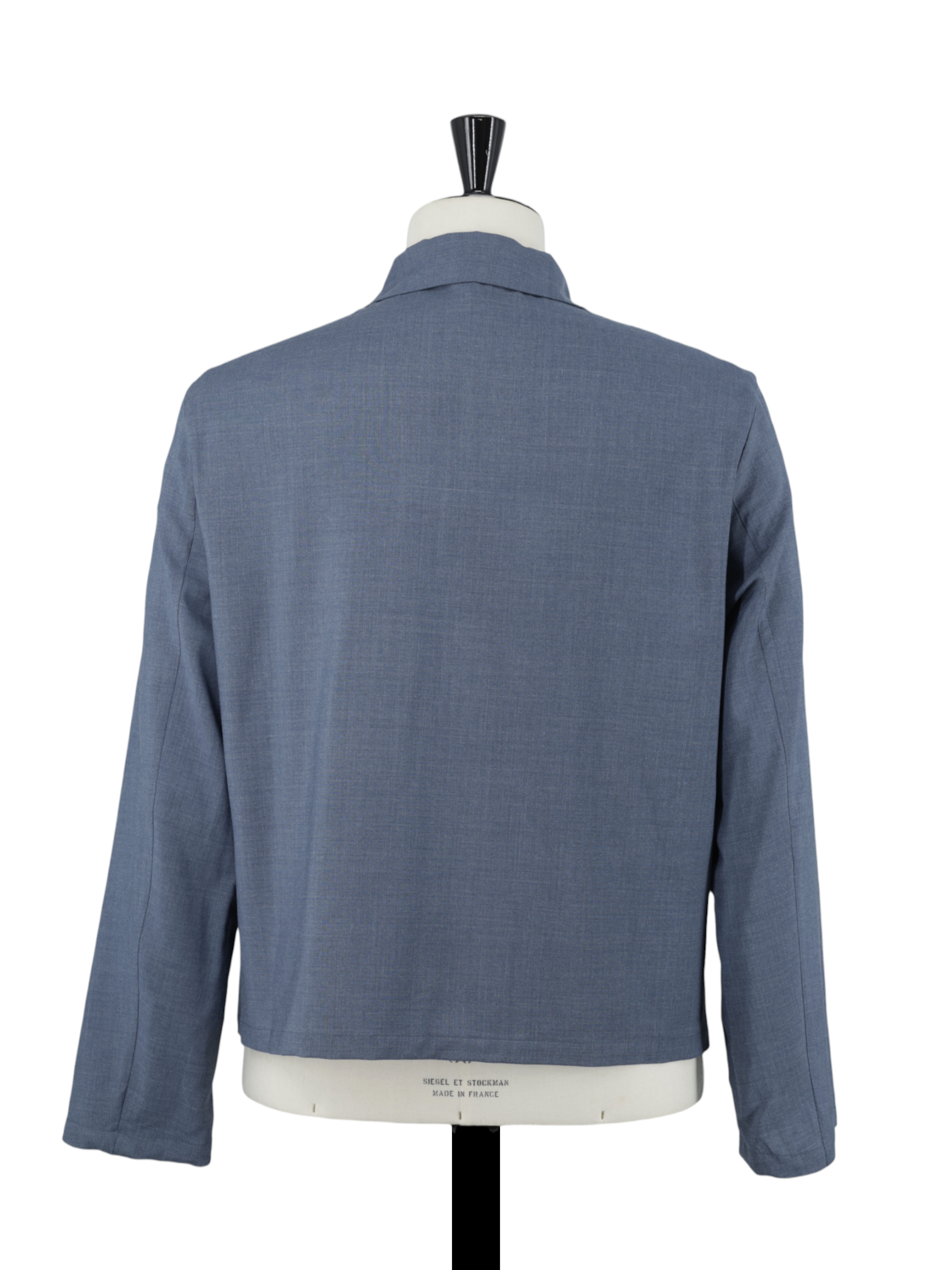 Berwich x Zignone Ocean Blue Wool & Viscose Blouson Jacket